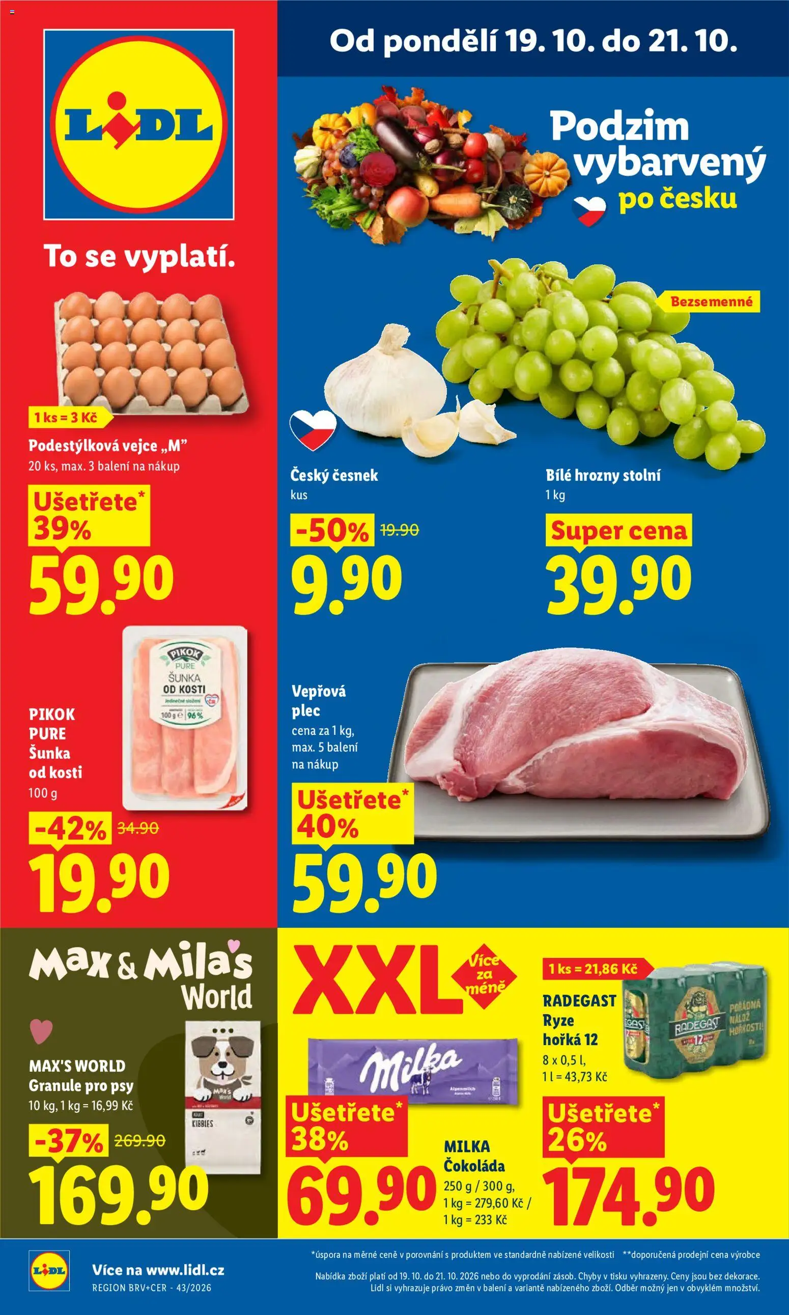 Lidl leták - strana 1- platný od 19.10.2026