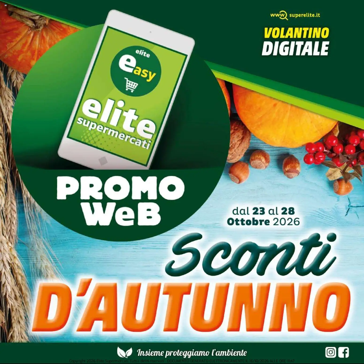 Elite Supermercati volantino Sconti d'Autunno - pagina 1 - valido dal 23/10/2026
