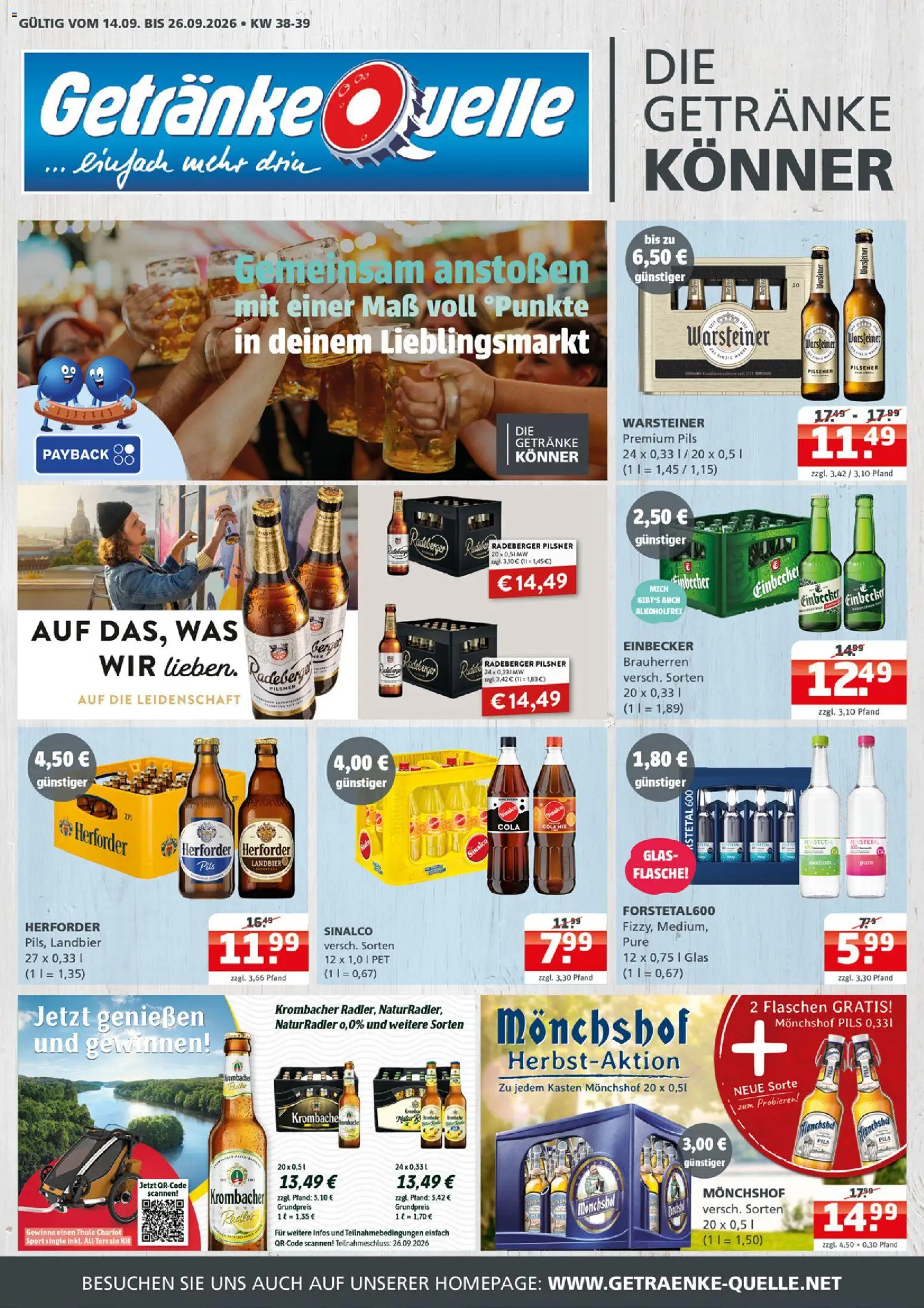 Getränke Quelle Prospekt - Seite 1 - gültig ab 14.09.2026