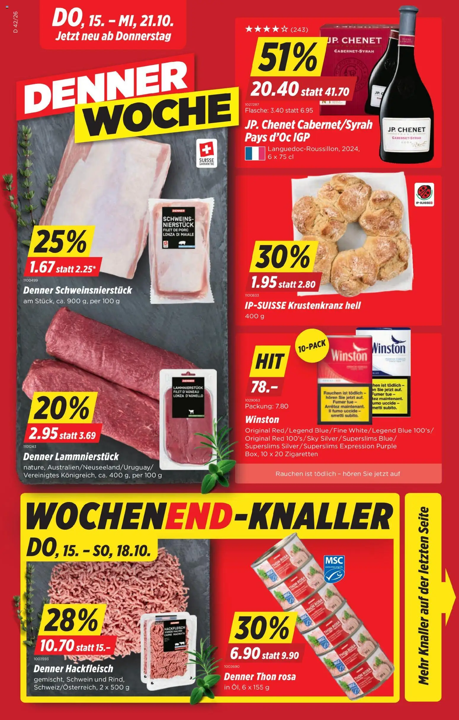 Denner aktionen - Seite 1- gültig ab 15.10.2026