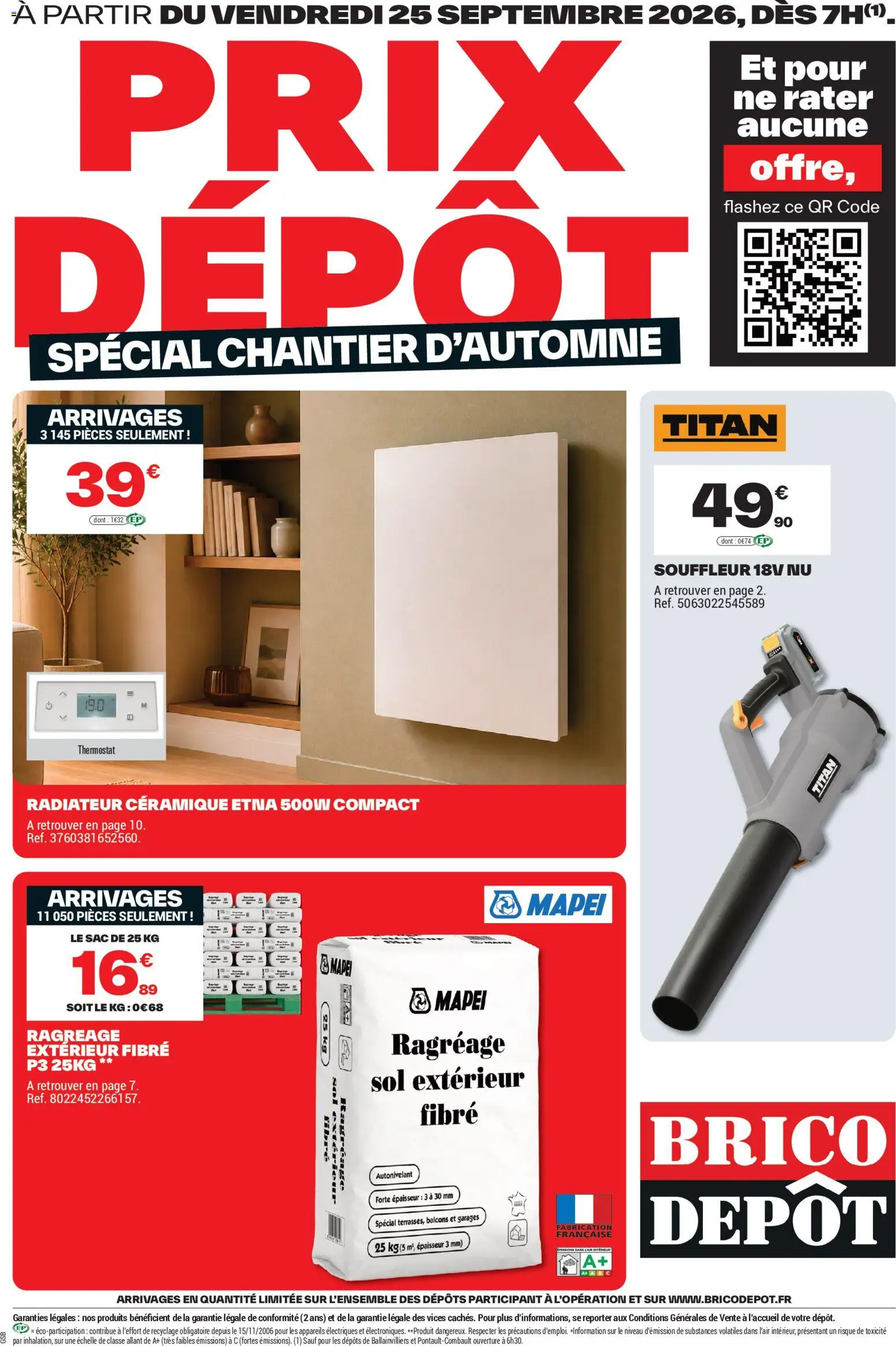Brico Dépôt catalogue - page 1 - valable à partir du 25/09/2026