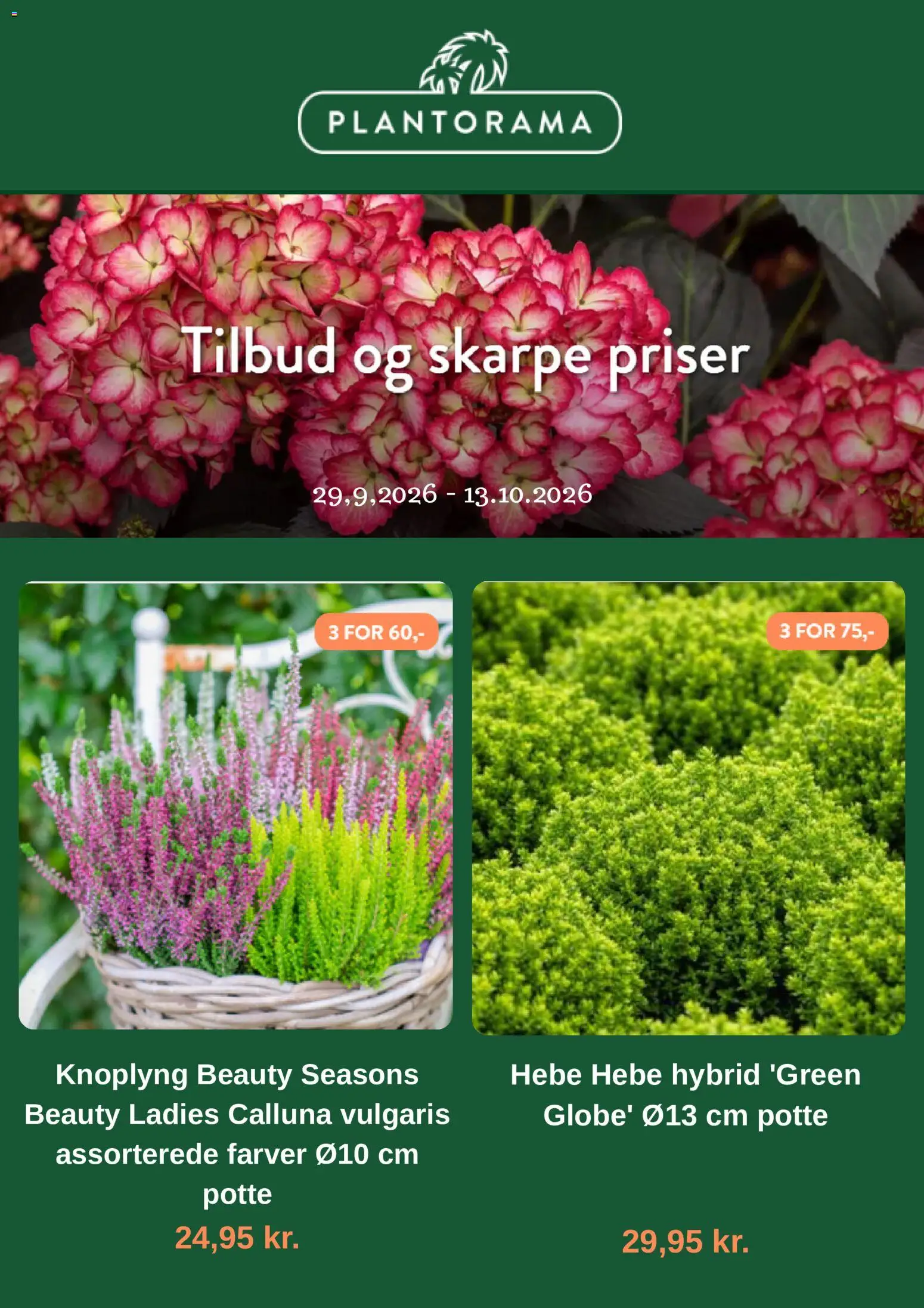 Plantorama - Tilbudsavis - side 1- gyldig fra 29/09/2026