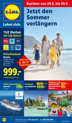 Vorschau Lidl Reisen Prospekt gültig ab 29.08.2026