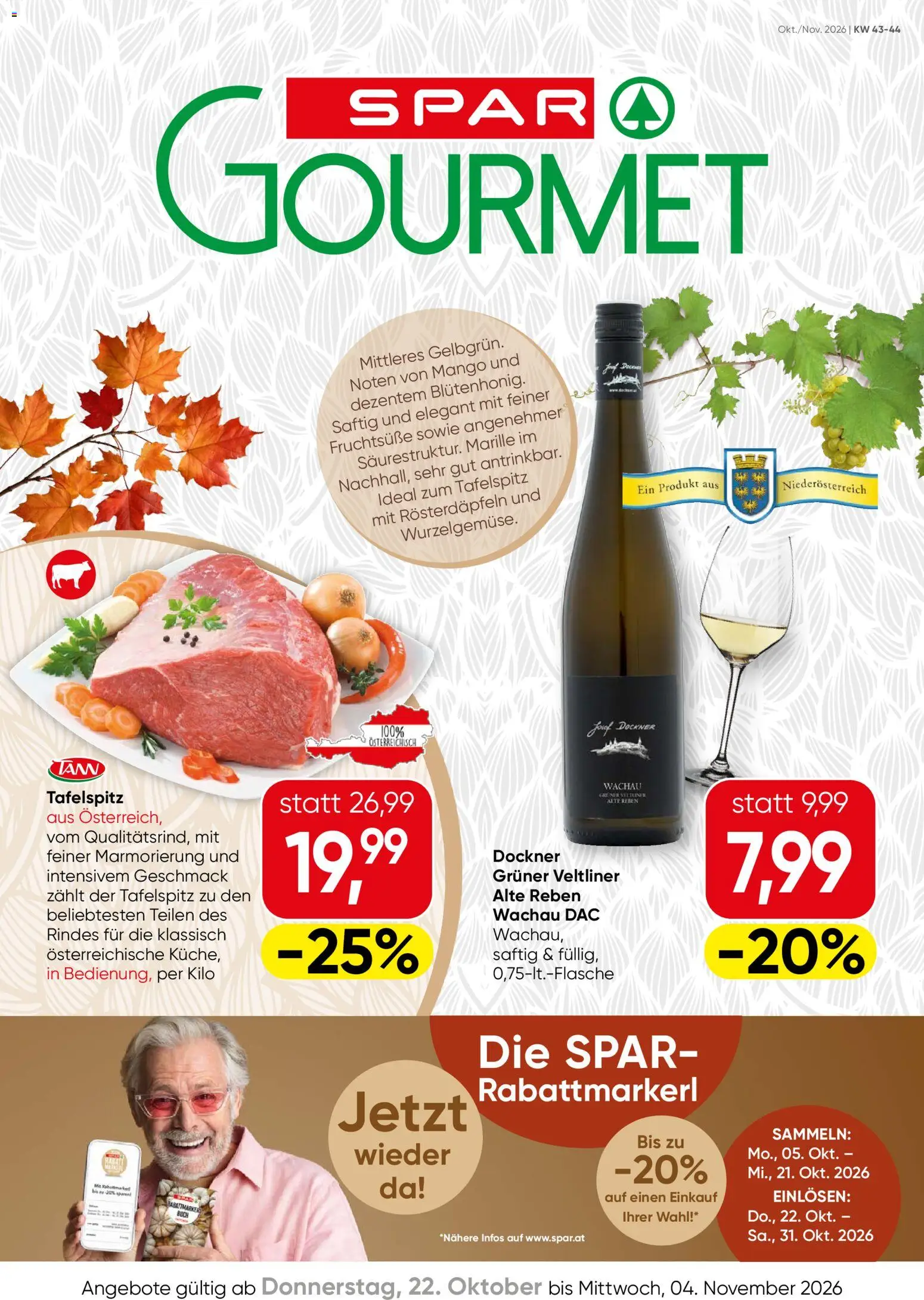 SPAR Gourmet Flugblatt - Seite 1- gültig ab 22.10.2026
