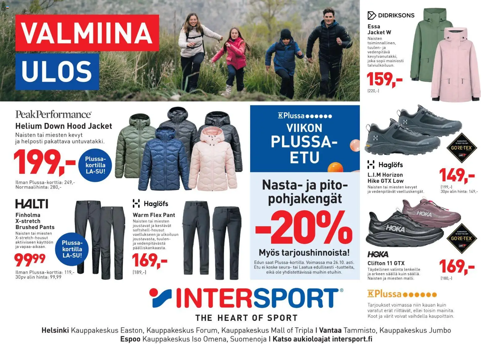 Intersport tarjoukset - sivu 1- voimassa alkaen 24/10/2026