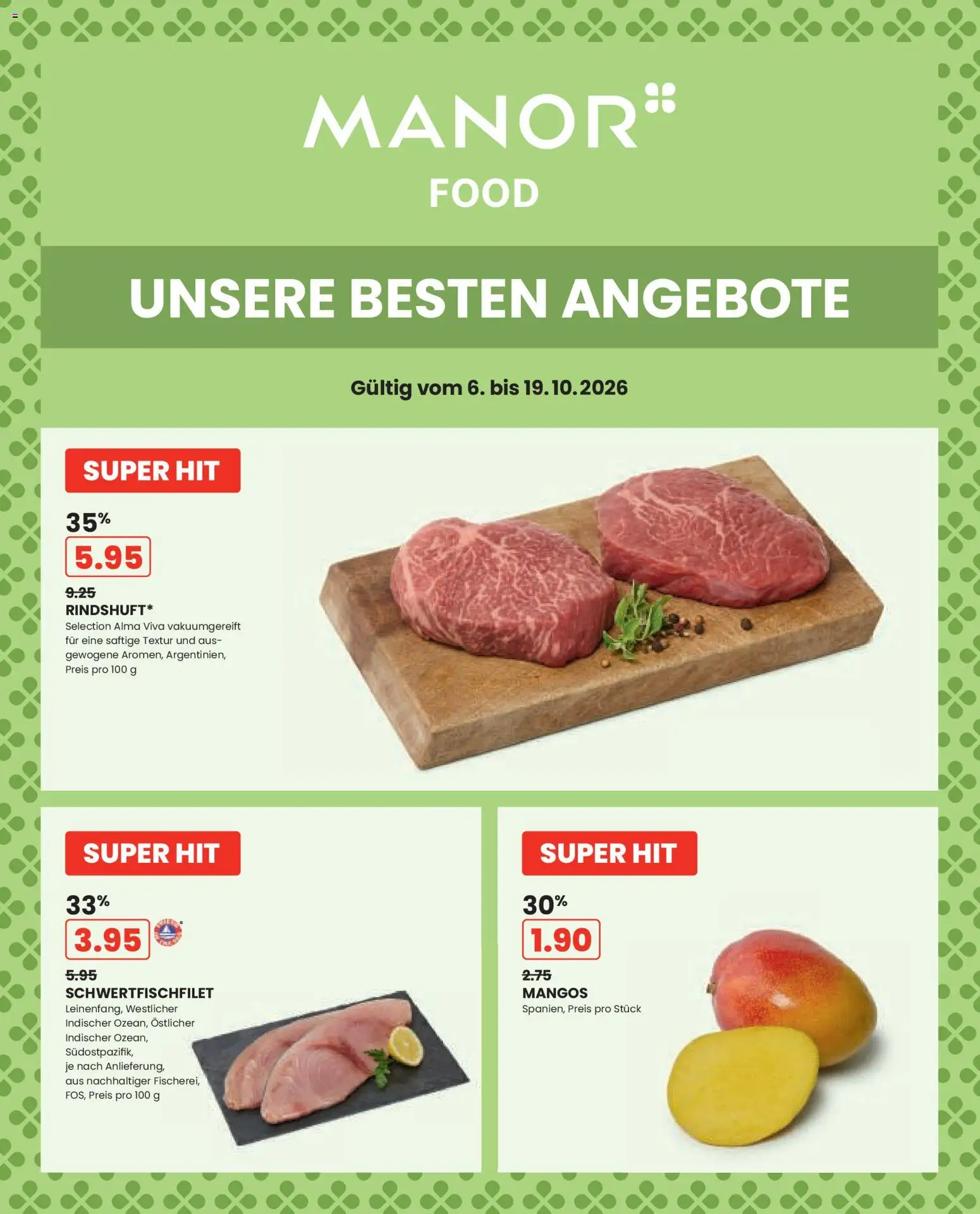 Manor aktionen - Seite 1- gültig ab 06.10.2026