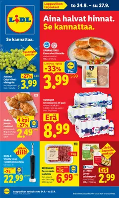 Esikatselu Lidl tarjoukset voimassa alkaen 24/09/2026