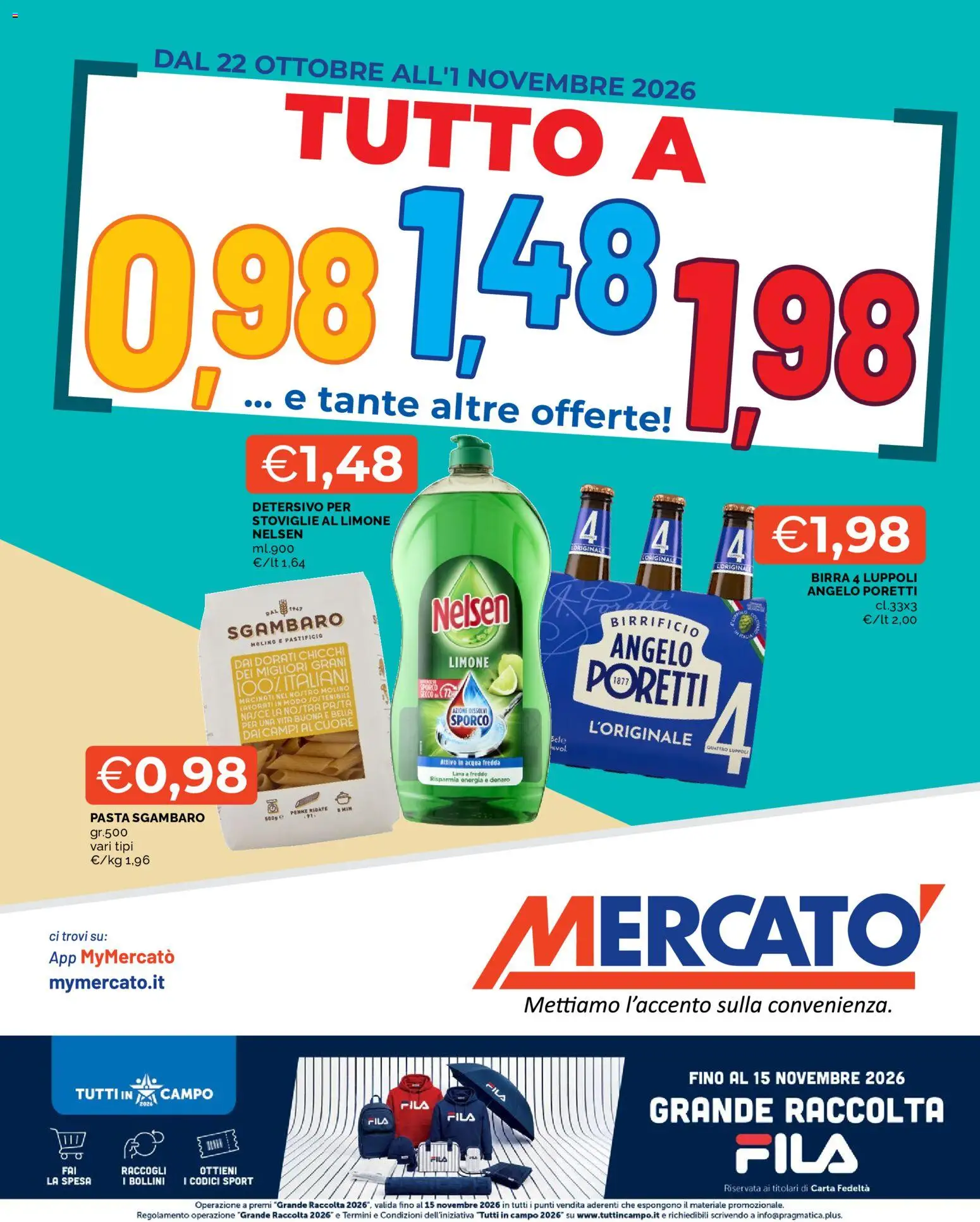 Mercatò volantino - pagina 1 - valido dal 22/10/2026