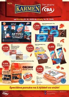 KARMEN CBA leták platný od 01.10.2026