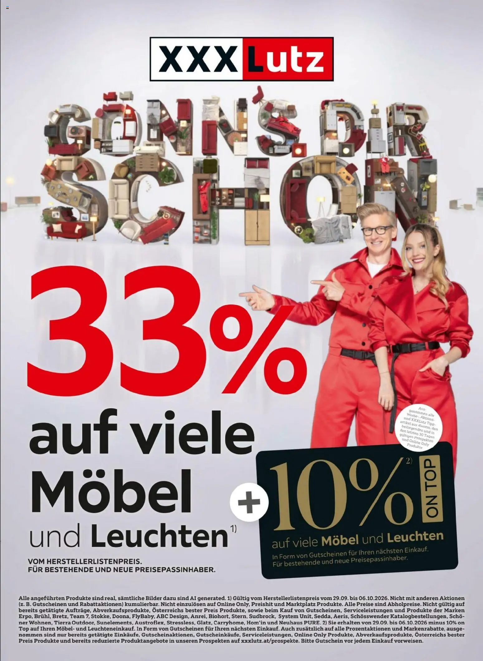 XXXLutz Flugblatt - Seite 1- gültig ab 29.09.2026