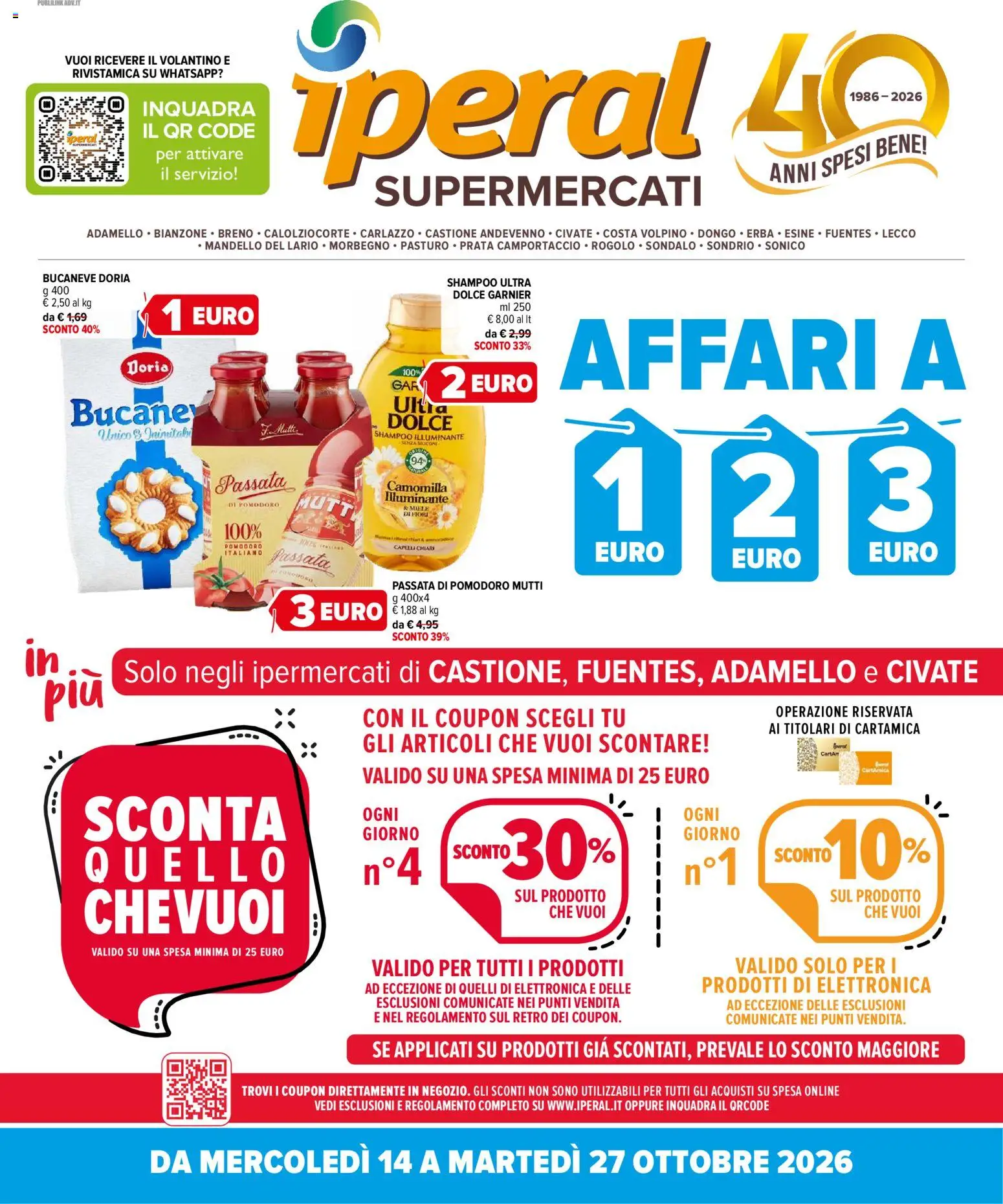 Iperal volantino - pagina 1 - valido dal 14/10/2026
