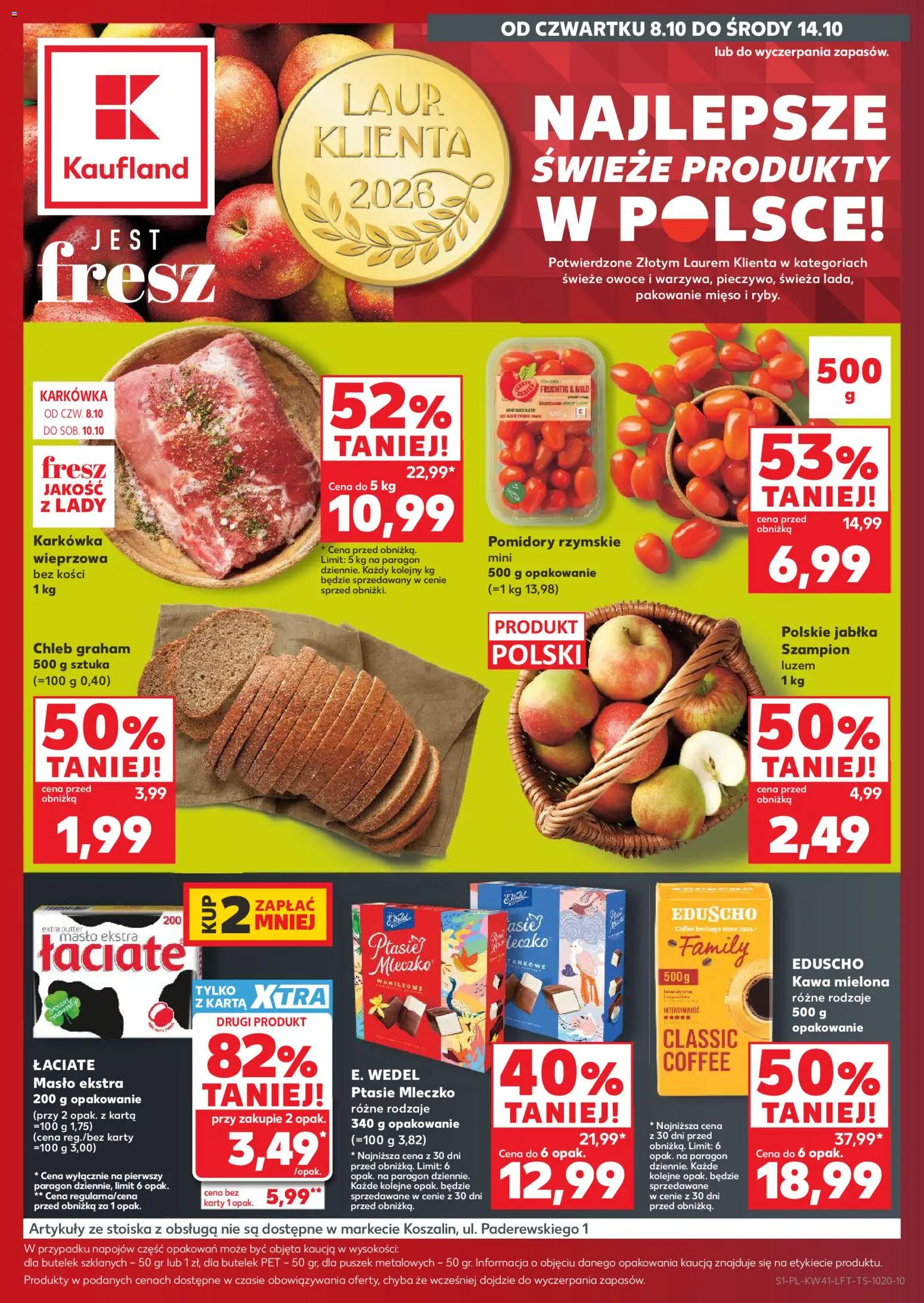 Kaufland gazetka - strona 1- ważny od 08.10.2026