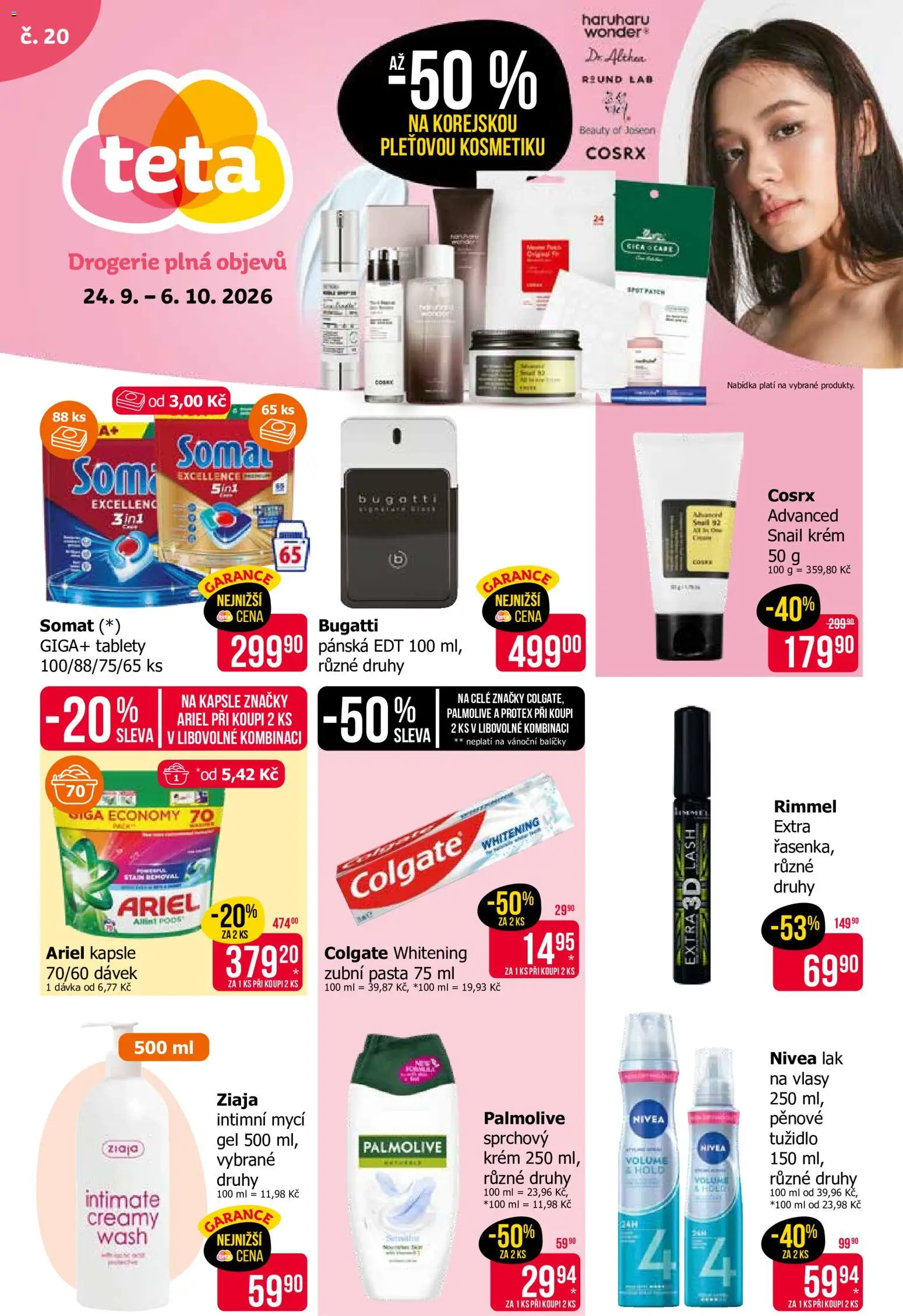 TETA Drogerie leták - strana 1- platný od 24.09.2026