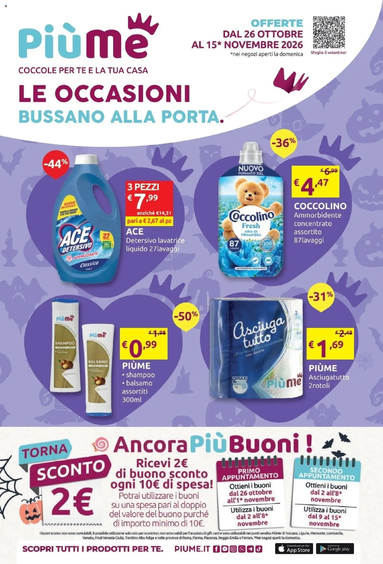 PiùMe volantino - pagina 1 - valido dal 26/10/2026