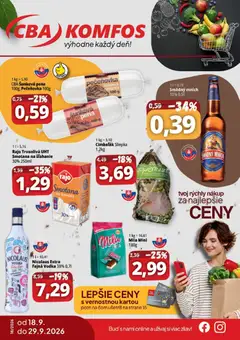 CBA Komfos leták platný od 18.09.2026