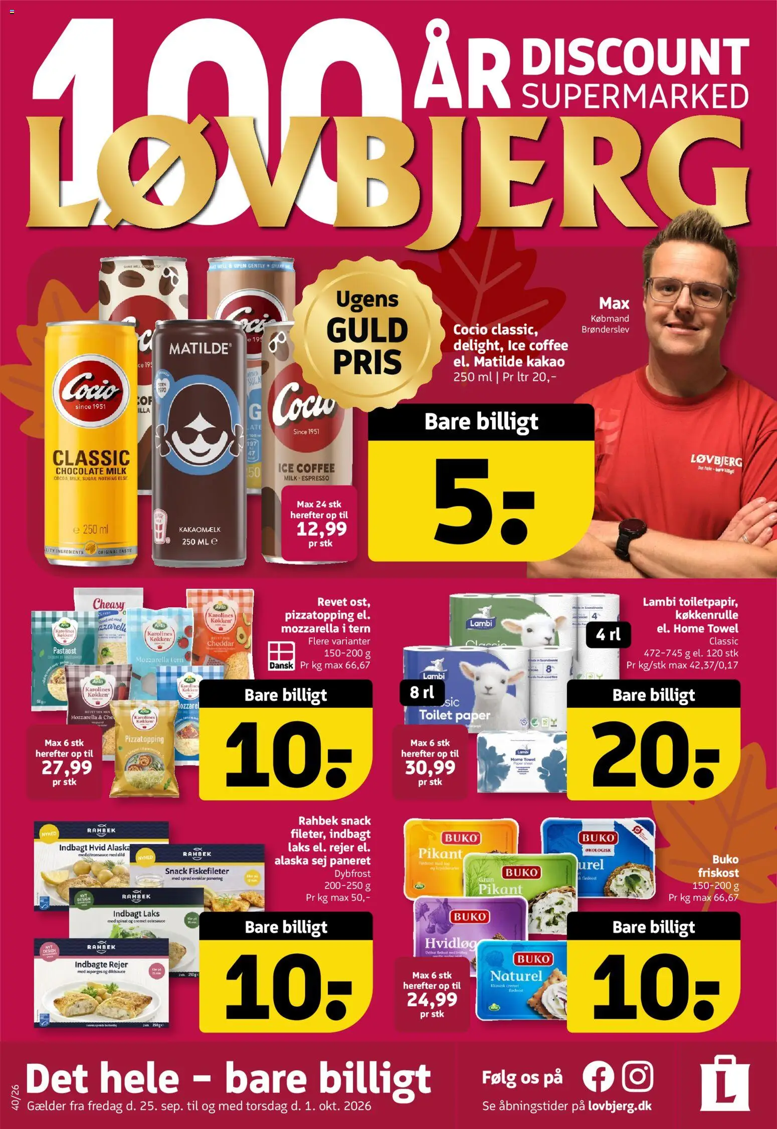 Løvbjerg - Tilbudsavis uge 40 - side 1- gyldig fra 25/09/2026