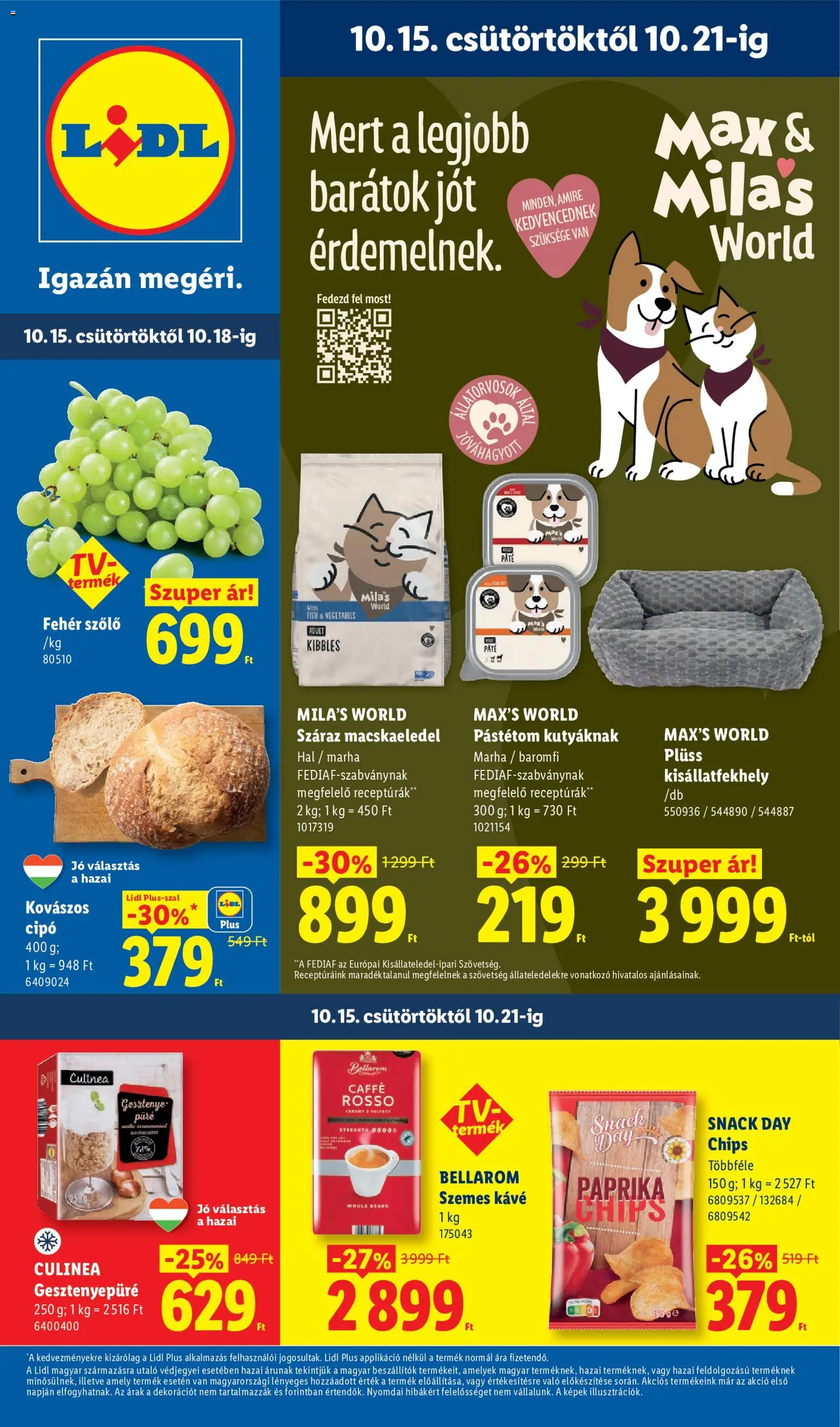 Lidl akciós újság - 1oldal - érvényes 2026.10.15.-tól