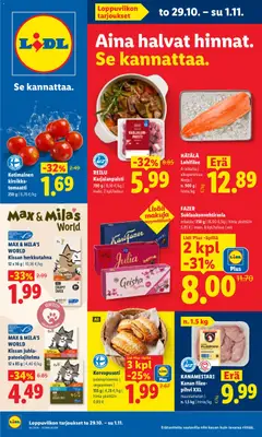 Esikatselu Lidl tarjoukset voimassa alkaen 29/10/2026