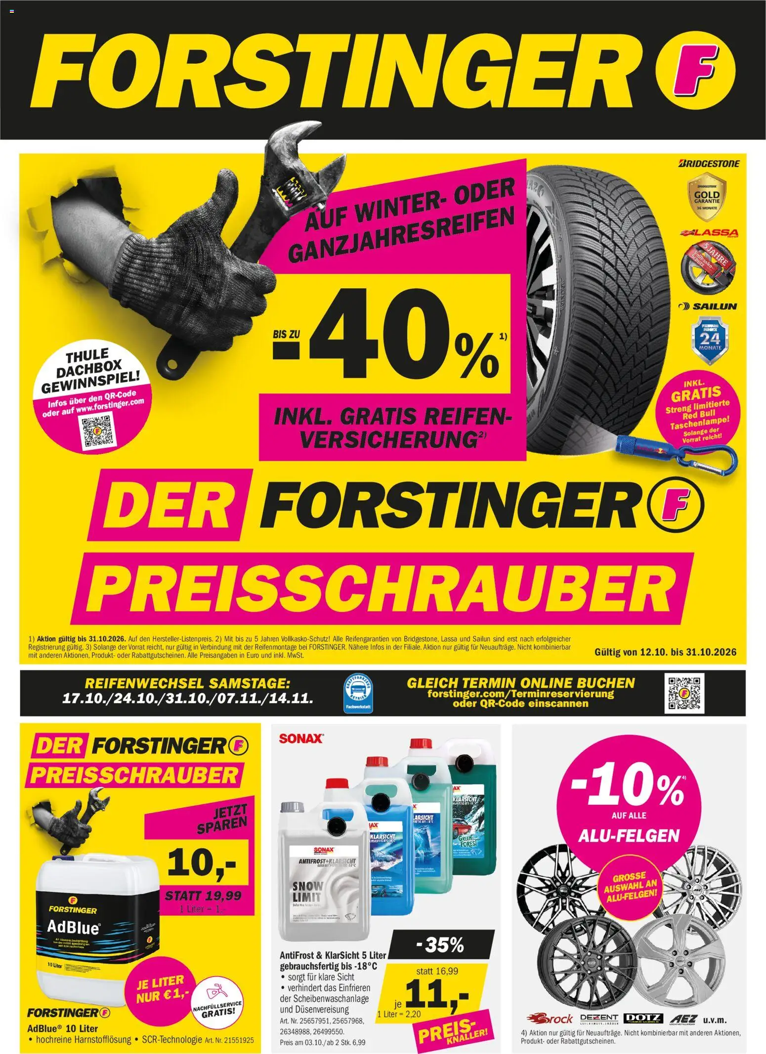 Forstinger Flugblatt - Seite 1- gültig ab 12.10.2026