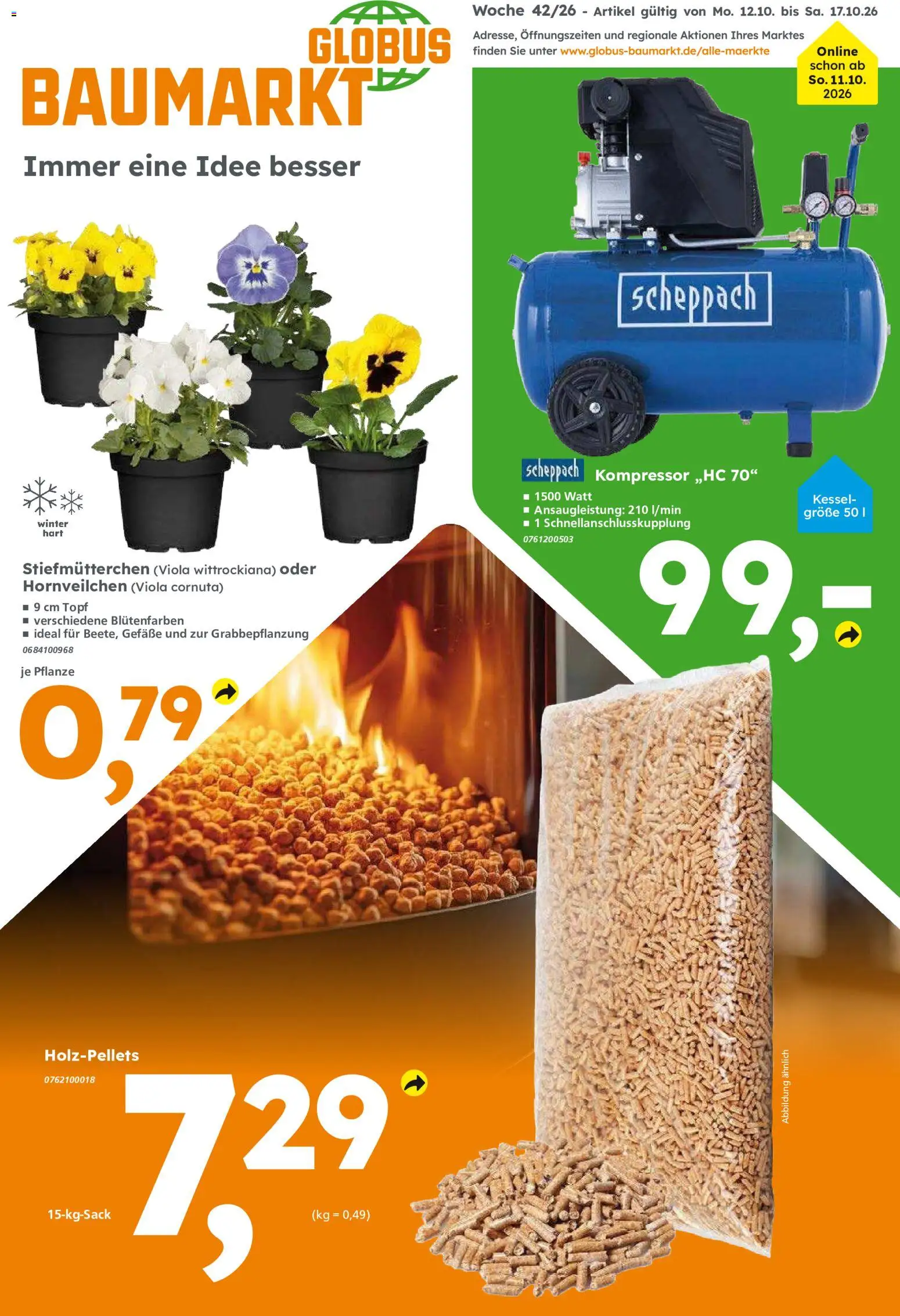 Globus Baumarkt Prospekt - Seite 1 - gültig ab 12.10.2026