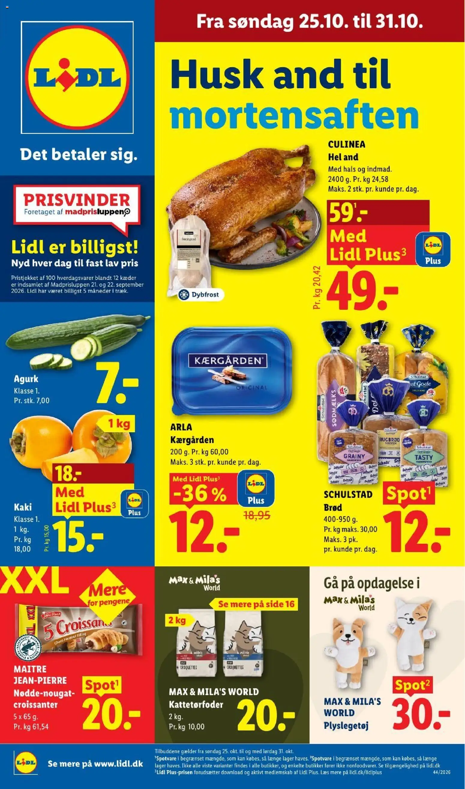 Lidl - Tilbudsavis uge 43 - side 1- gyldig fra 25/10/2026