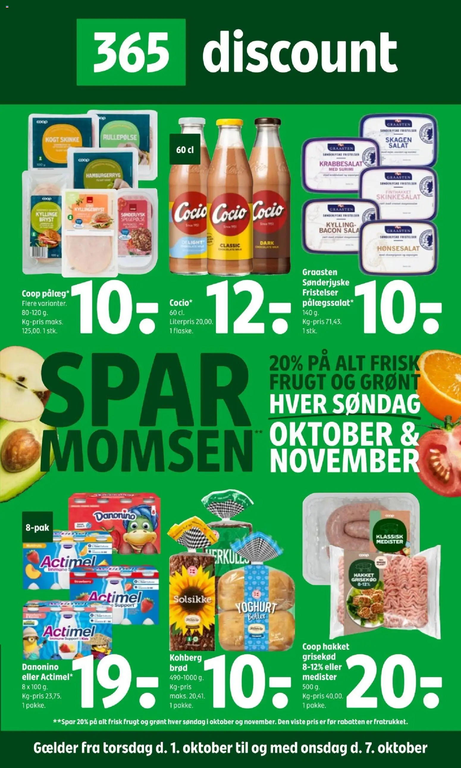 Coop 365 - Tilbudsavis uge 40 - side 1- gyldig fra 01/10/2026