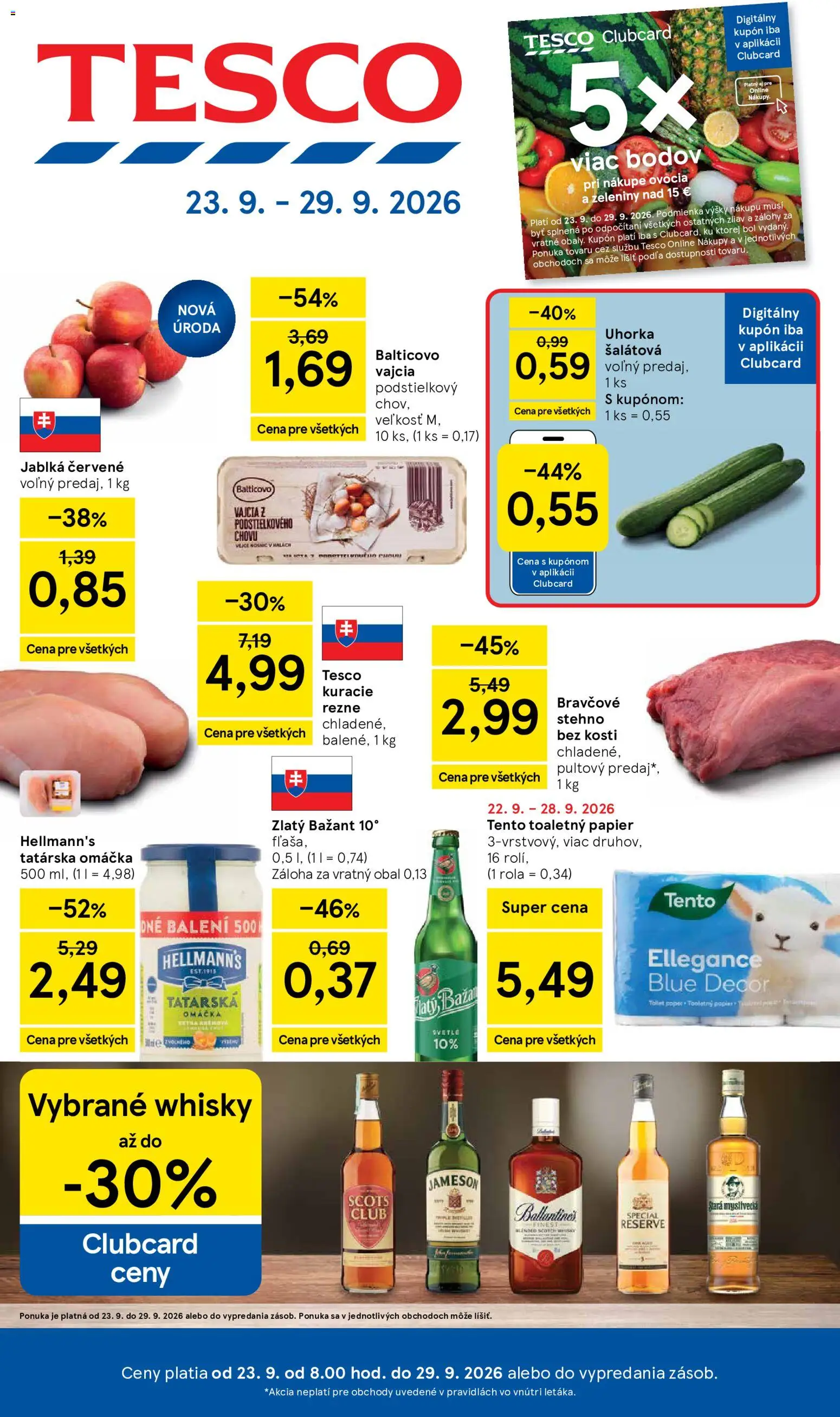 Tesco Hypermarket - leták - strana 1- platný od 23.09.2026