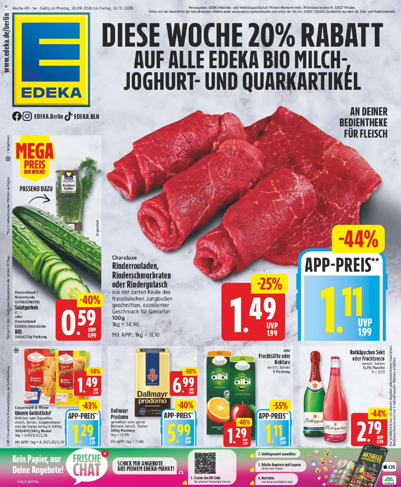 Edeka Prospekt - Seite 1 - gültig ab 28.09.2026