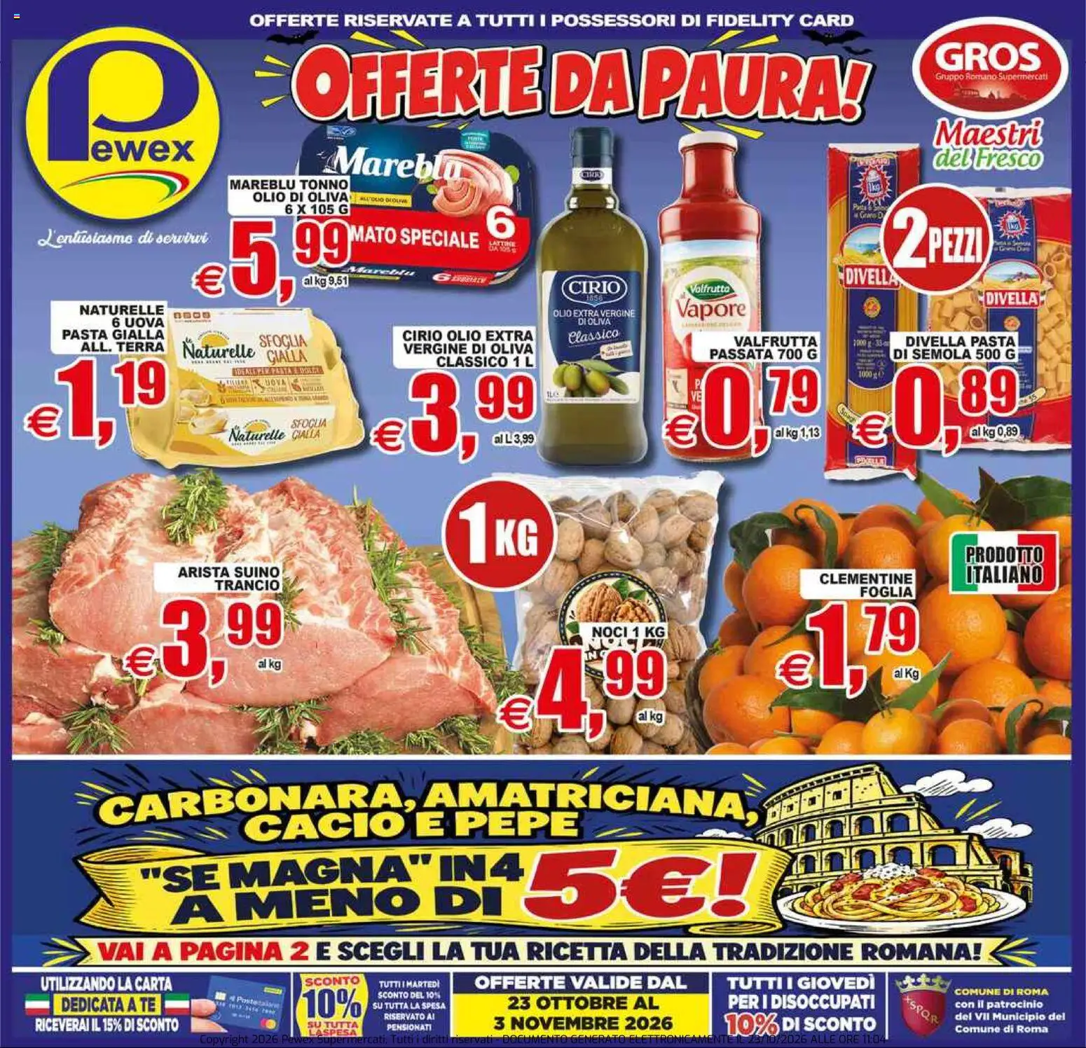 Pewex volantino - pagina 1 - valido dal 23/10/2026