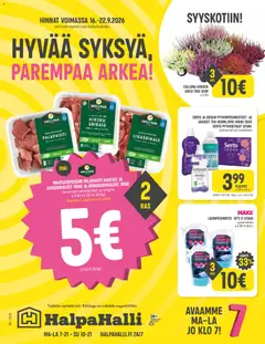 Esikatselu Halpa Halli tarjoukset voimassa alkaen 16/09/2026