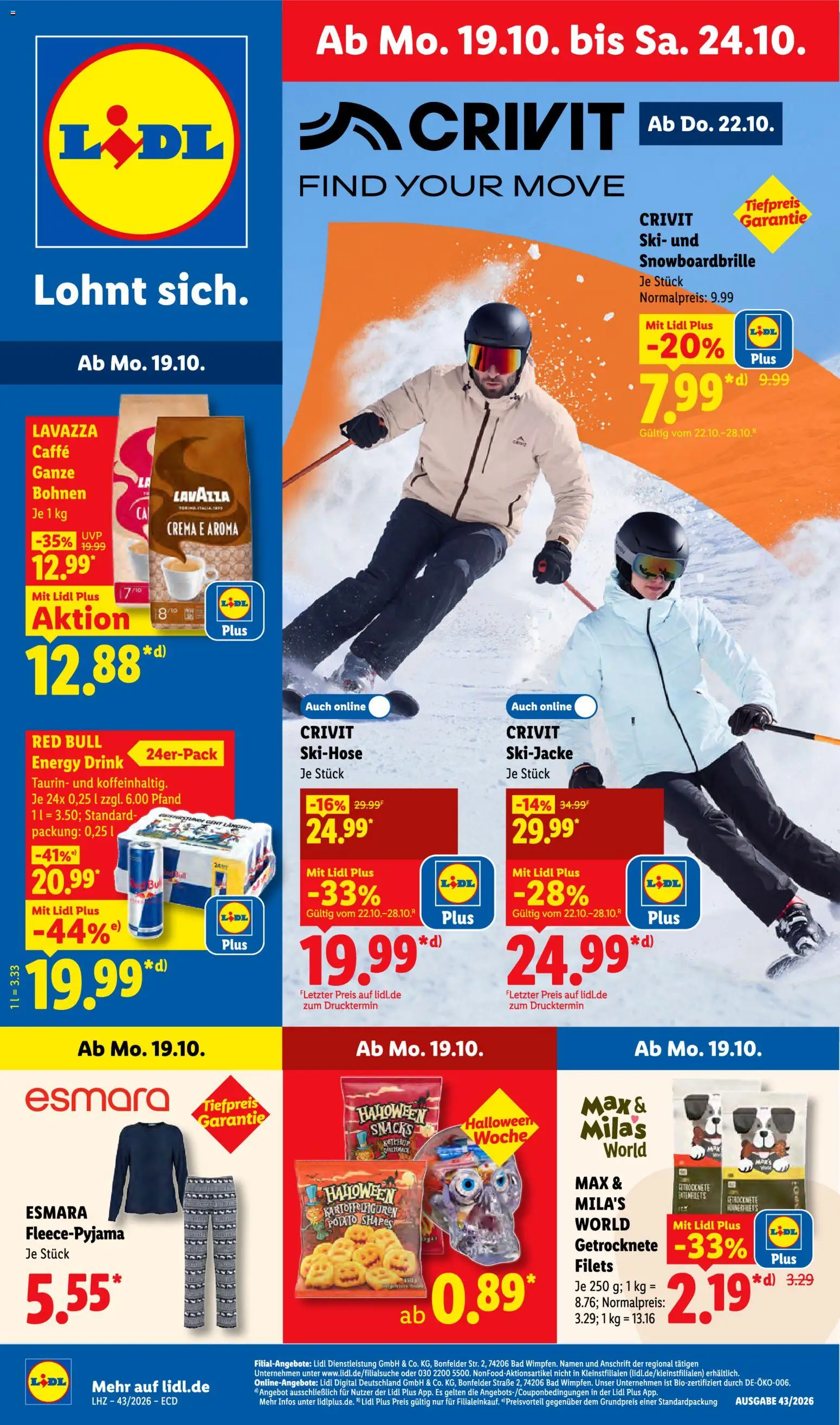 Lidl Německo leták - strana 1- platný od 19.10.2026
