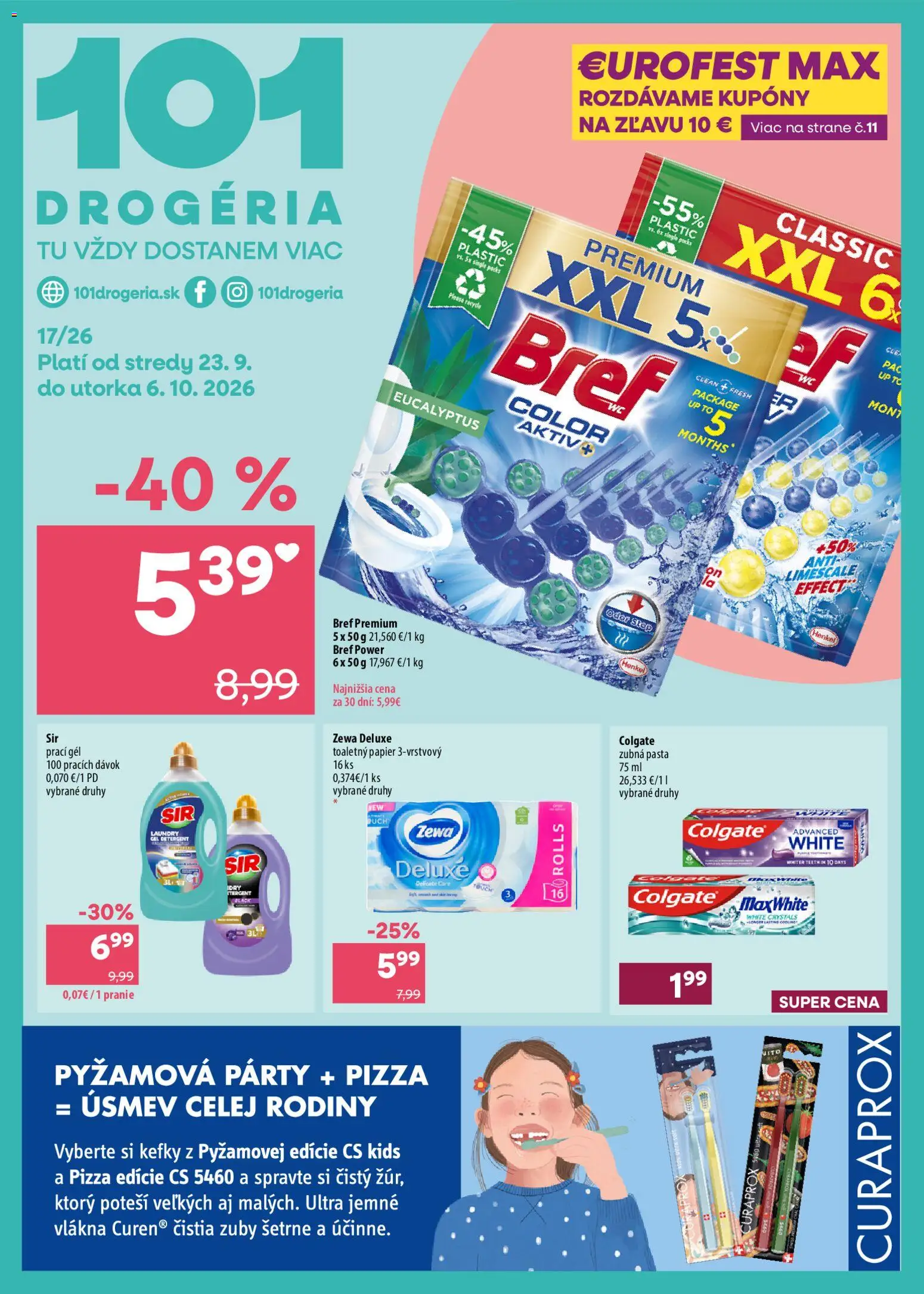 101 drogerie leták - strana 1- platný od 23.09.2026
