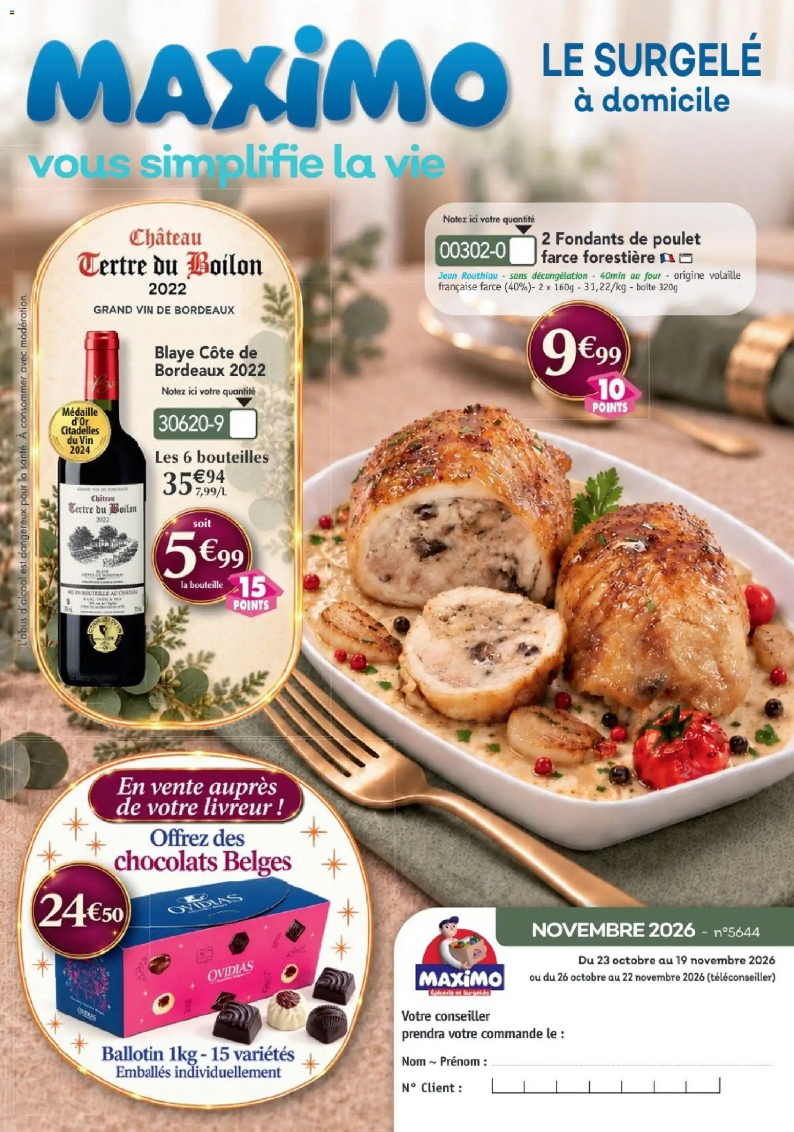 Maximo catalogue - page 1 - valable à partir du 26/10/2026