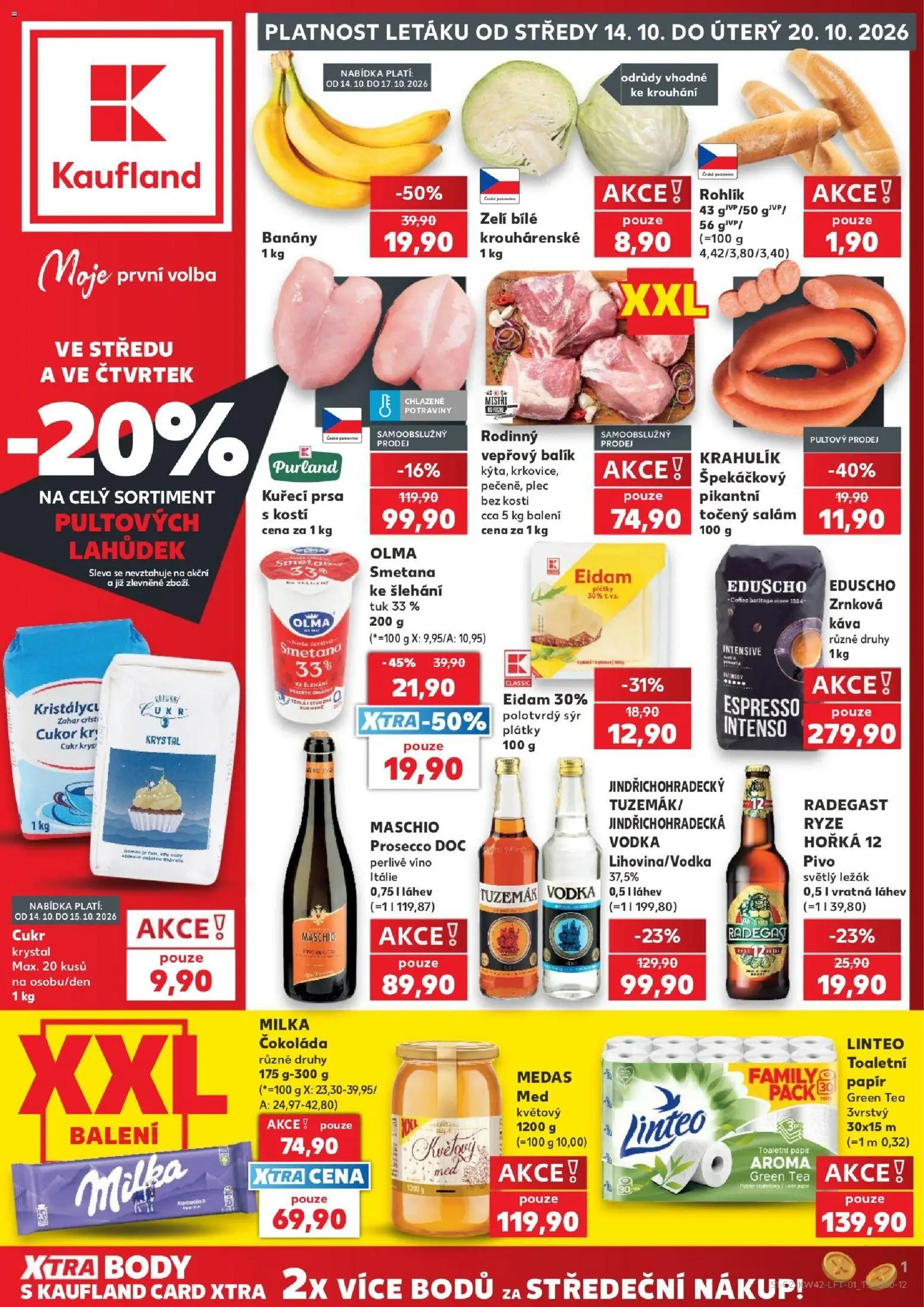 Kaufland leták - strana 1- platný od 14.10.2026