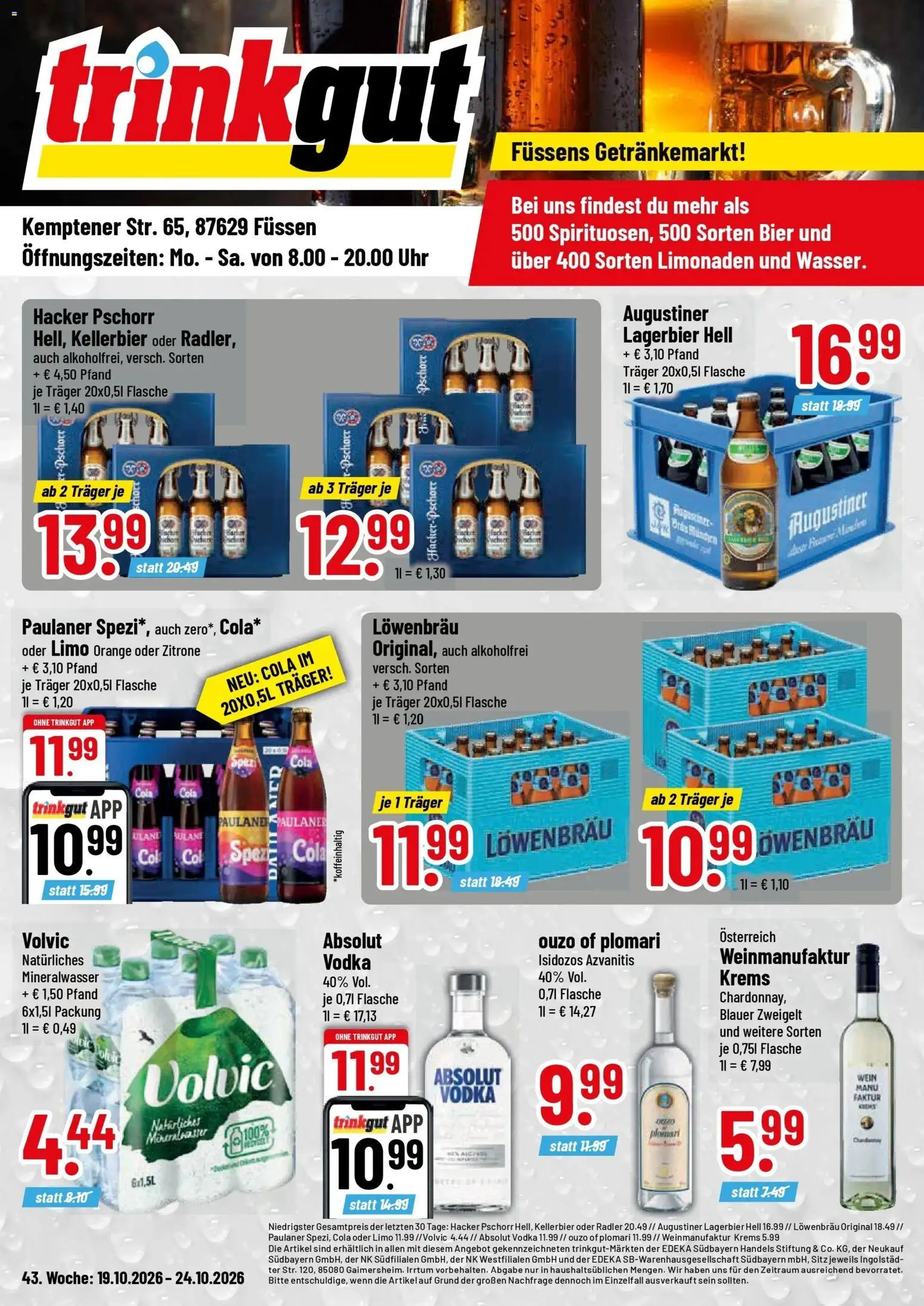Trinkgut Prospekt - Seite 1 - gültig ab 19.10.2026