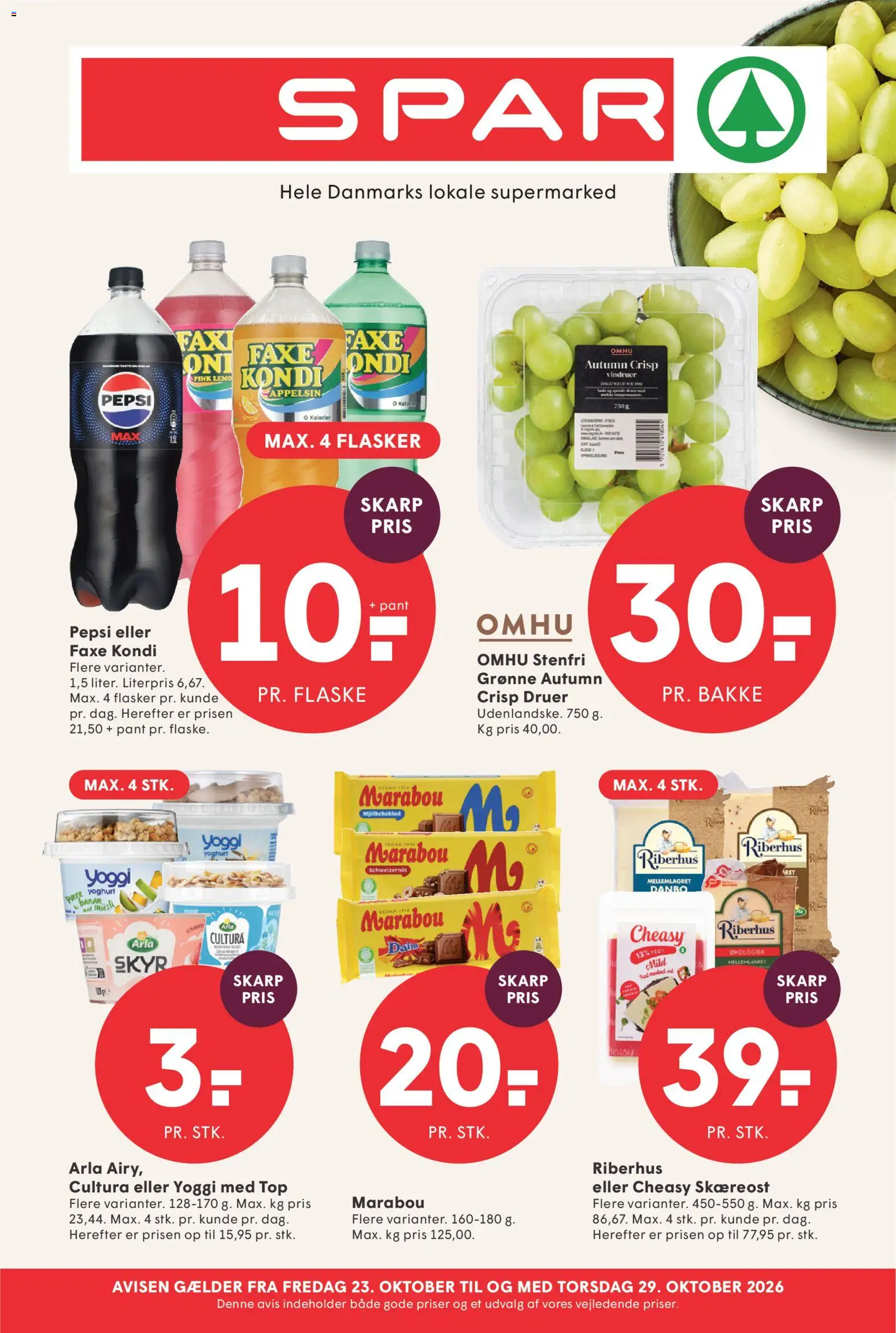 Spar - Tilbudsavis uge 43 - side 1- gyldig fra 23/10/2026