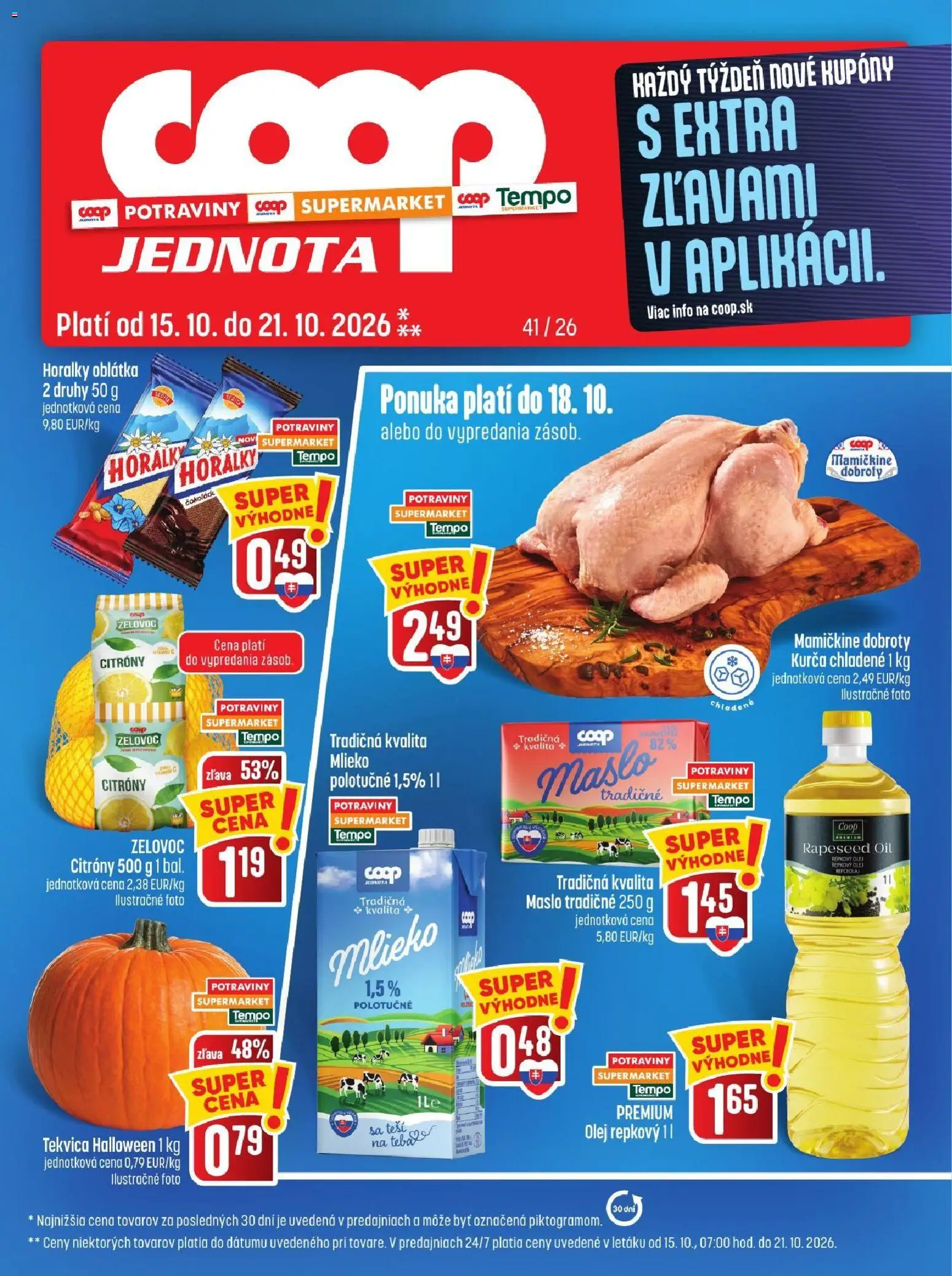 COOP Jednota leták - strana 1- platný od 15.10.2026