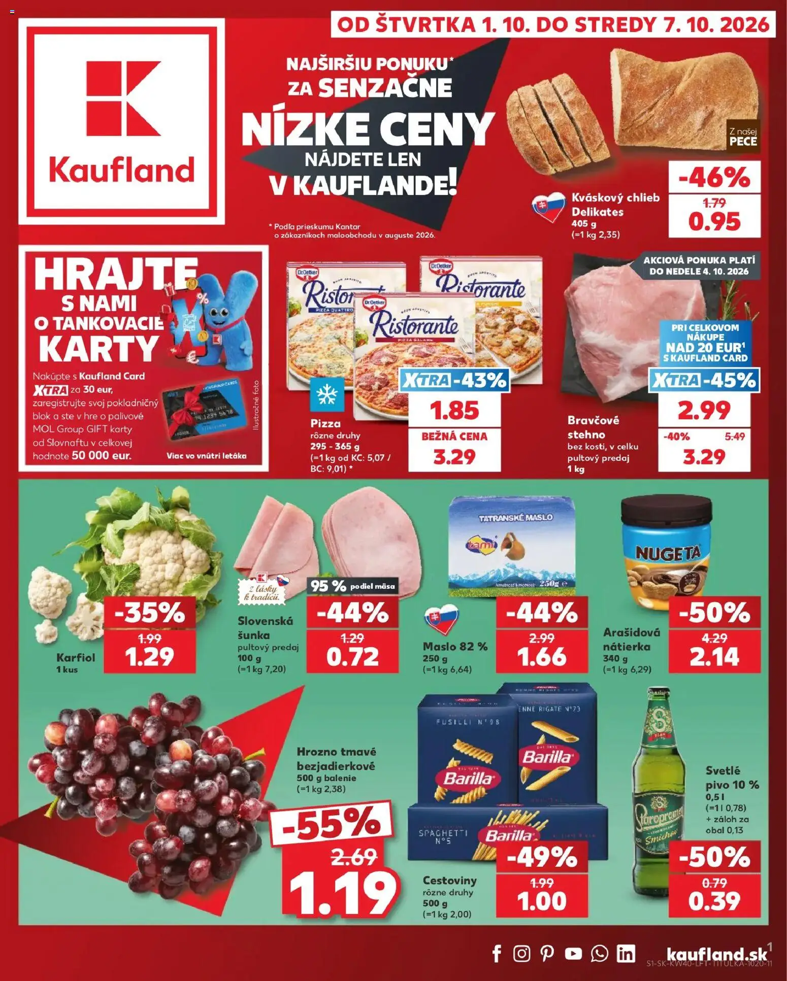 Kaufland leták - strana 1- platný od 01.10.2026