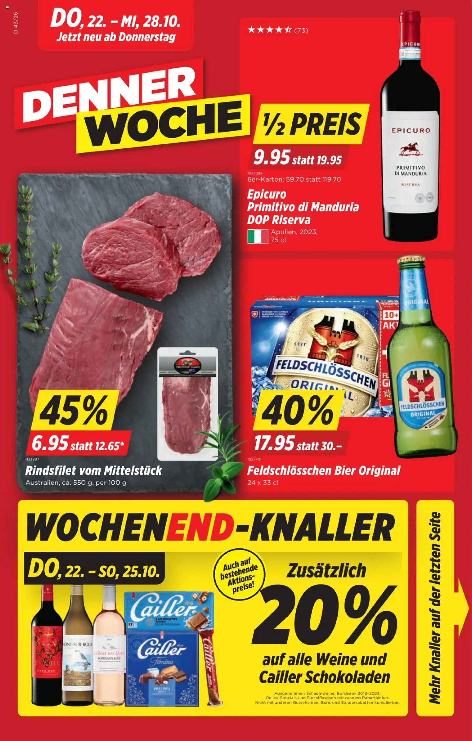 Denner aktionen - Seite 1- gültig ab 22.10.2026