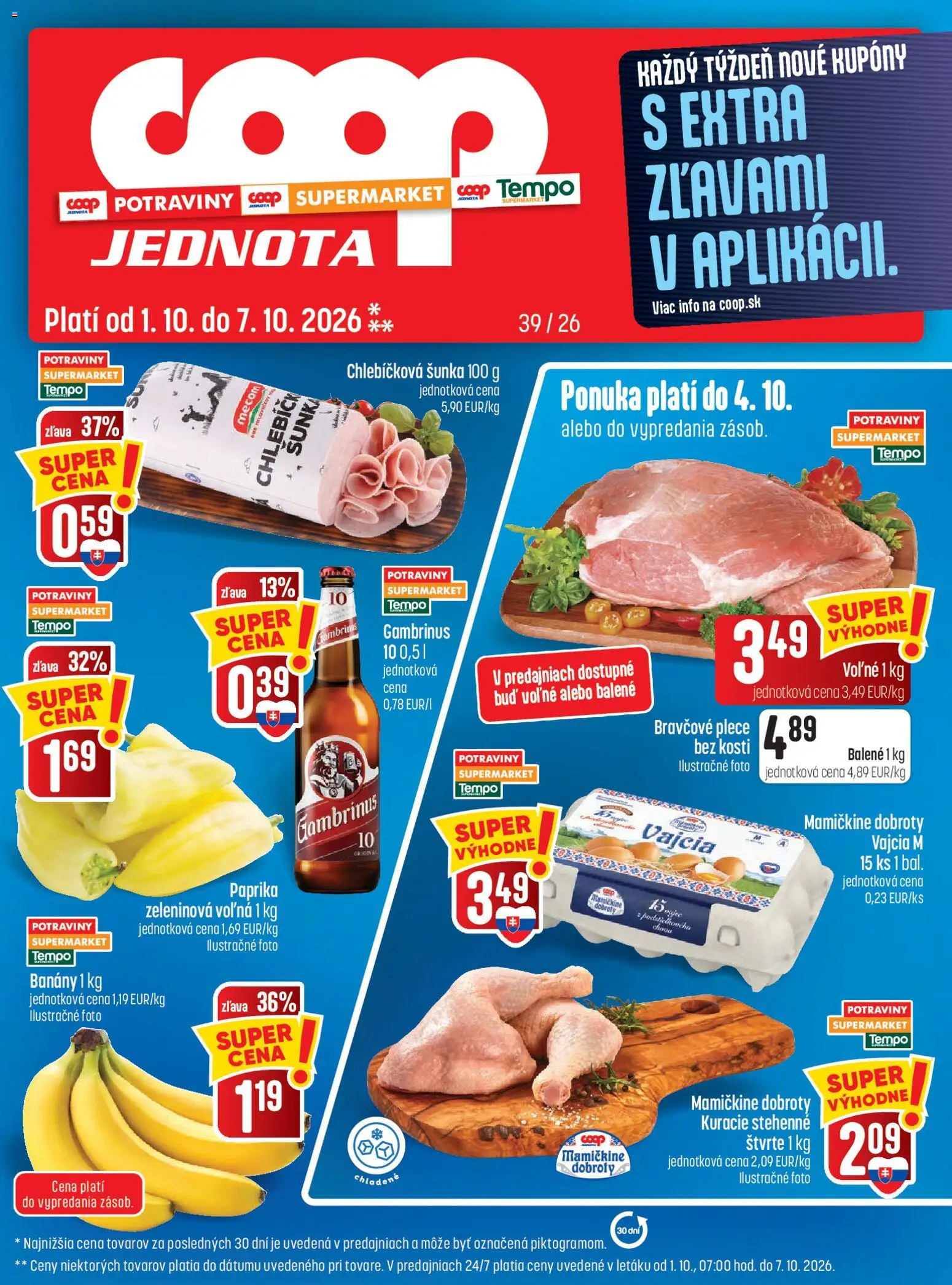 COOP Jednota leták - strana 1- platný od 01.10.2026