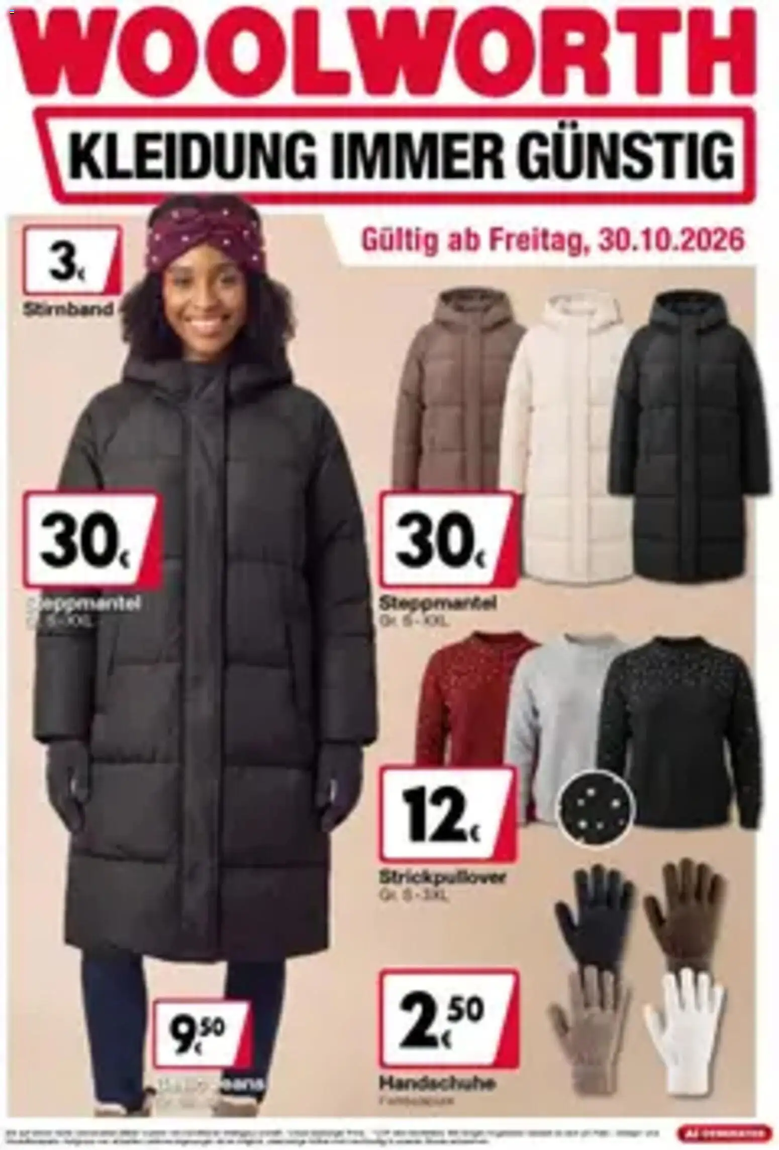 Woolworth Flugblatt - Seite 1- gültig ab 30.10.2026