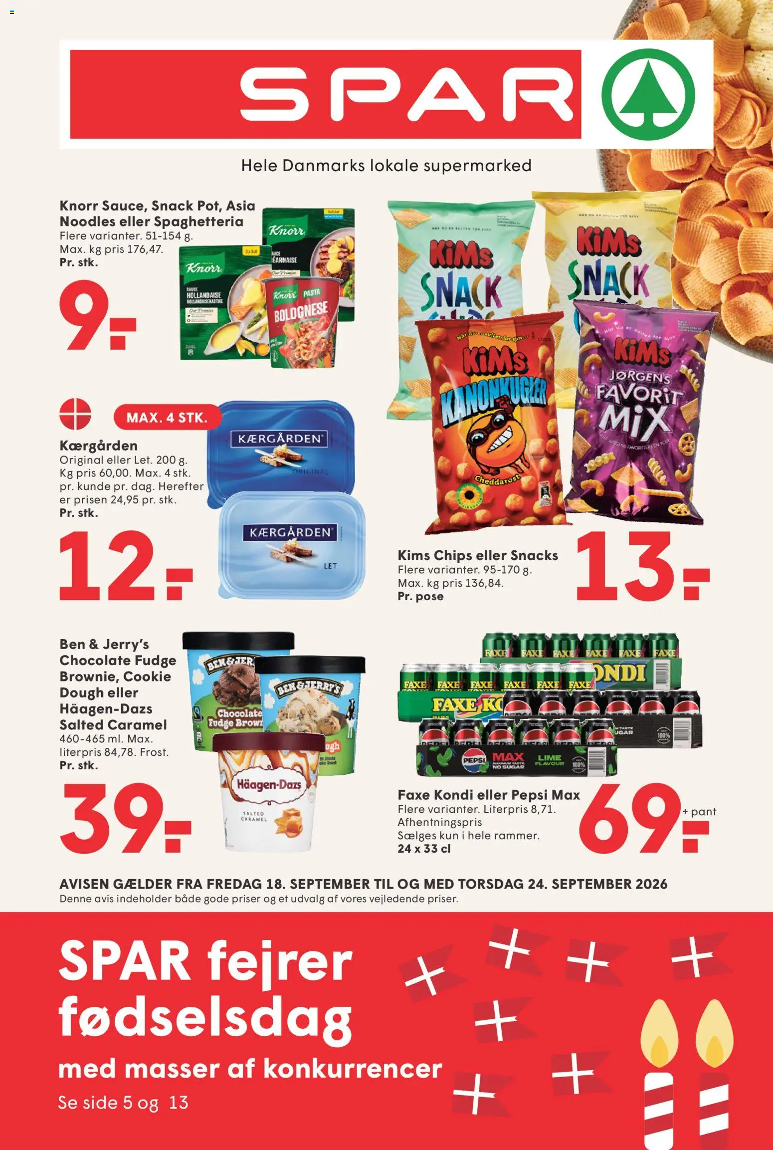 Spar - Tilbudsavis uge 39 - side 1- gyldig fra 18/09/2026