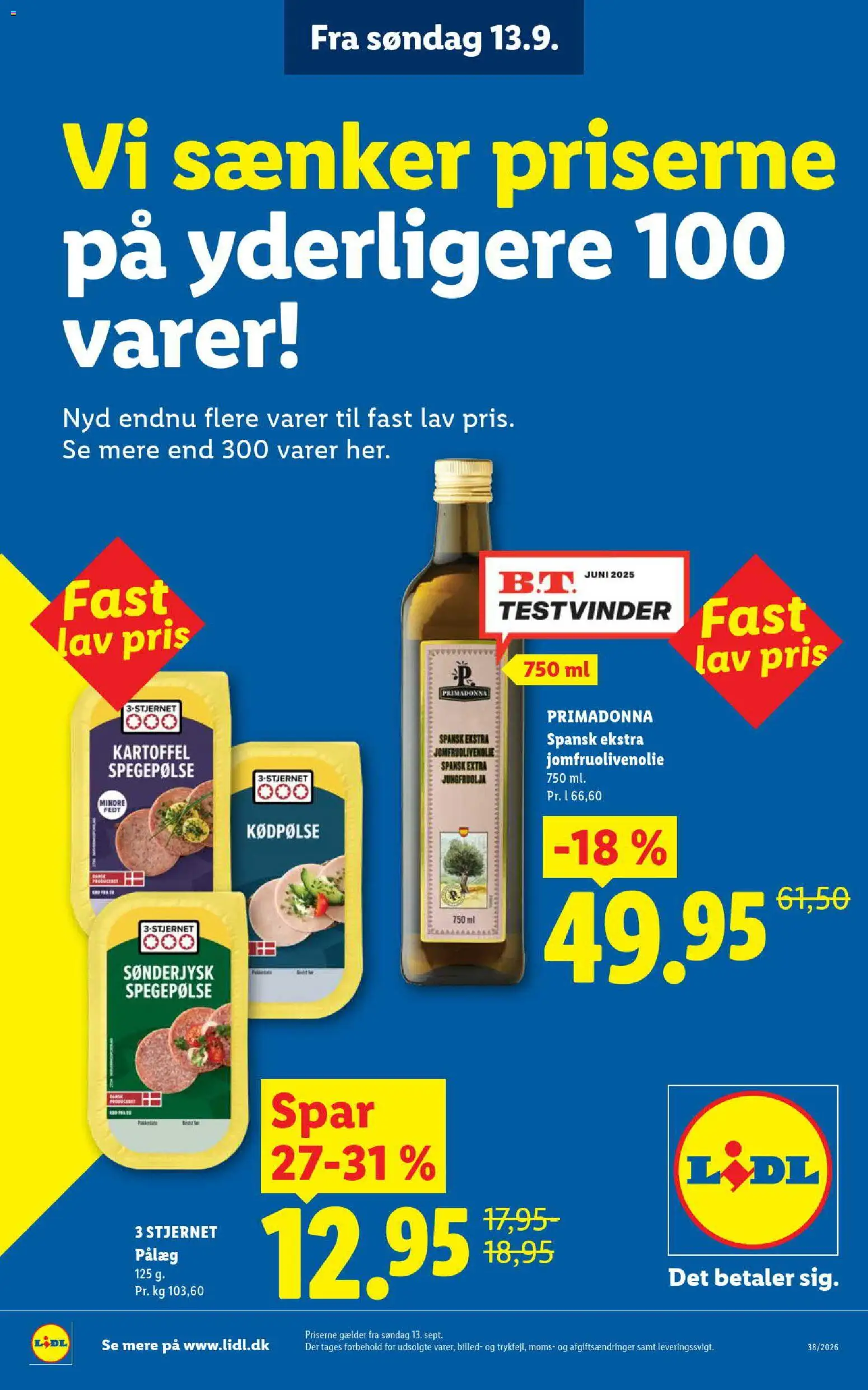 Lidl - Nyd hver dag til fast lav pris - side 1- gyldig fra 13/09/2026