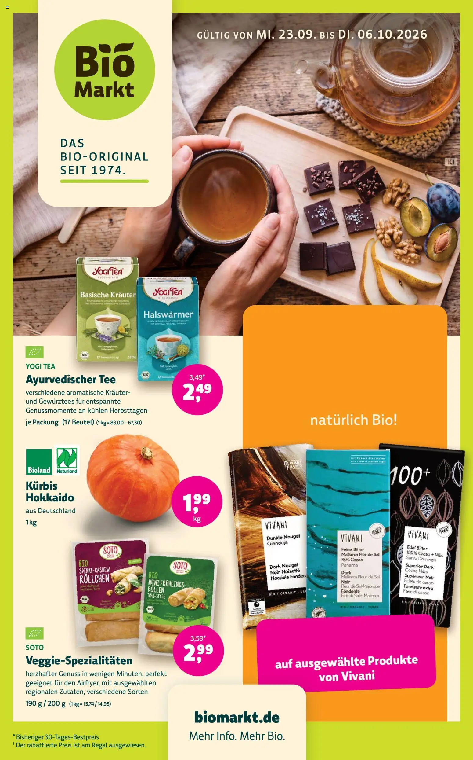 BioMarkt Prospekt - Seite 1 - gültig ab 23.09.2026