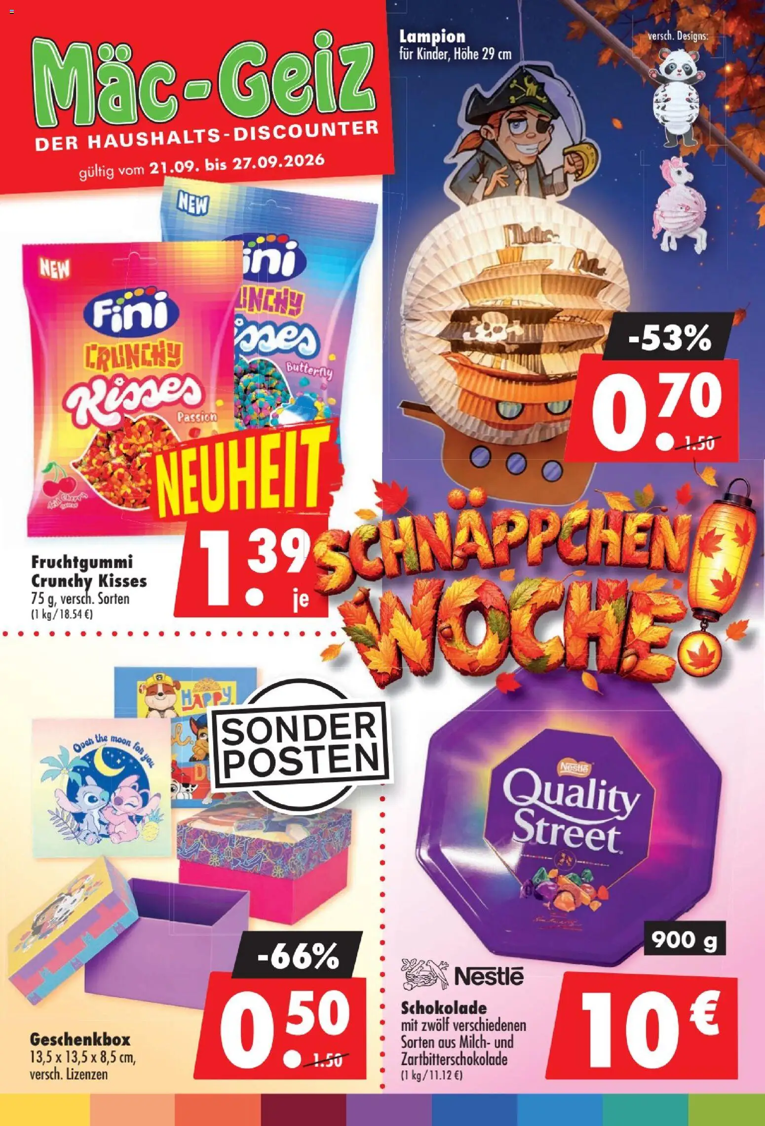Mäc Geiz Prospekt - Seite 1 - gültig ab 21.09.2026