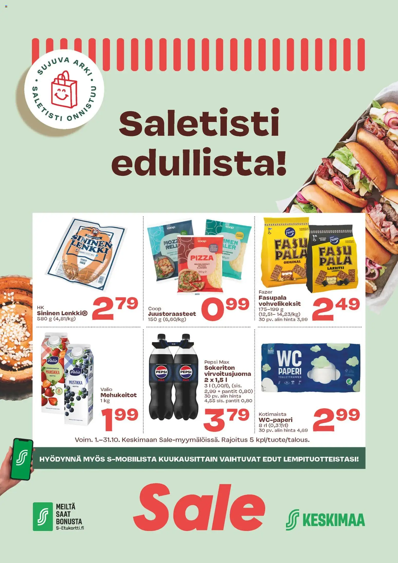 Sale tarjoukset - sivu 1- voimassa alkaen 01/10/2026