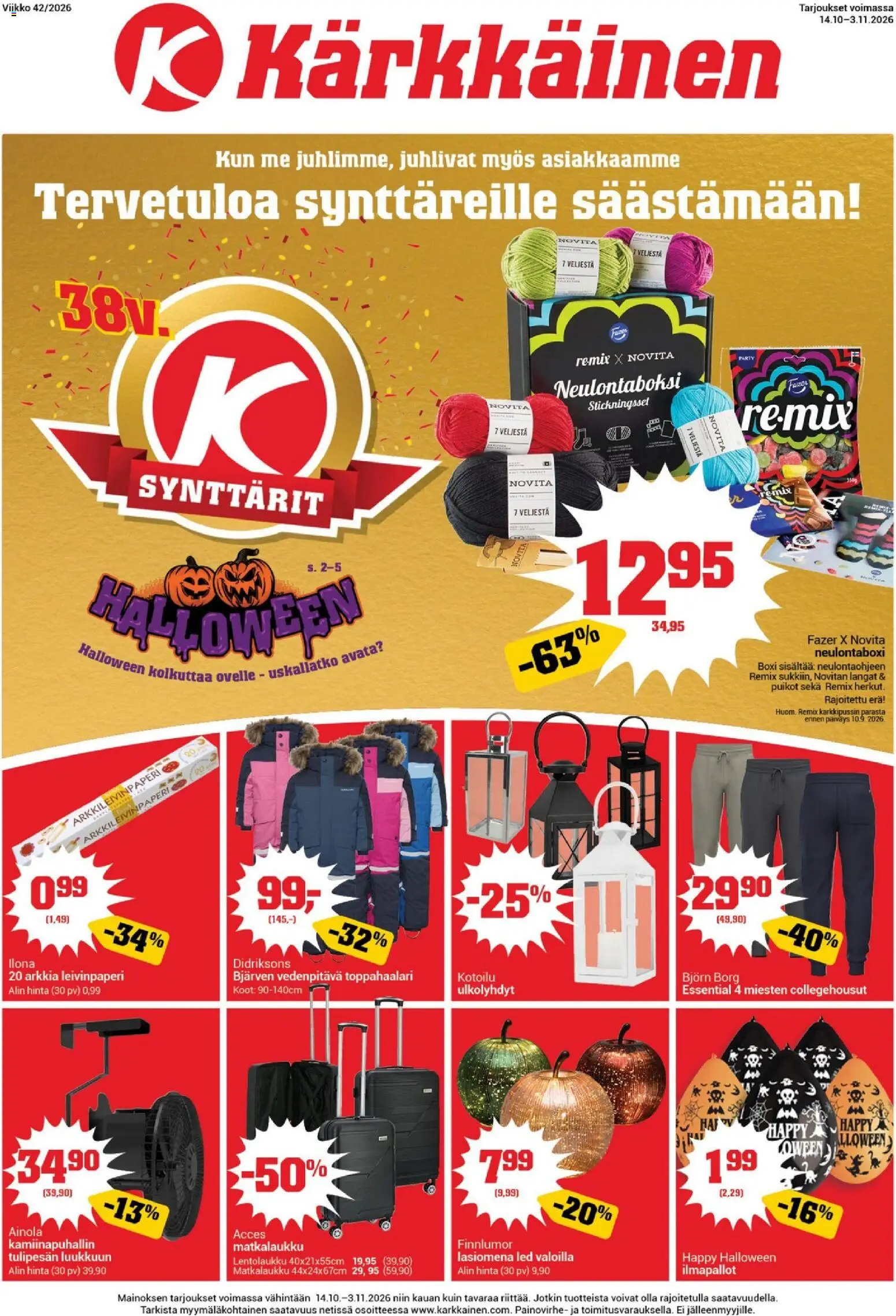 Kärkkäinen tarjoukset - sivu 1- voimassa alkaen 13/10/2026