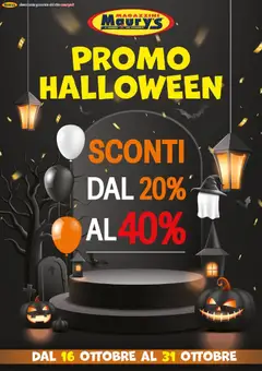 Anteprima Maury's volantino Halloween valida dal 16/10/2026