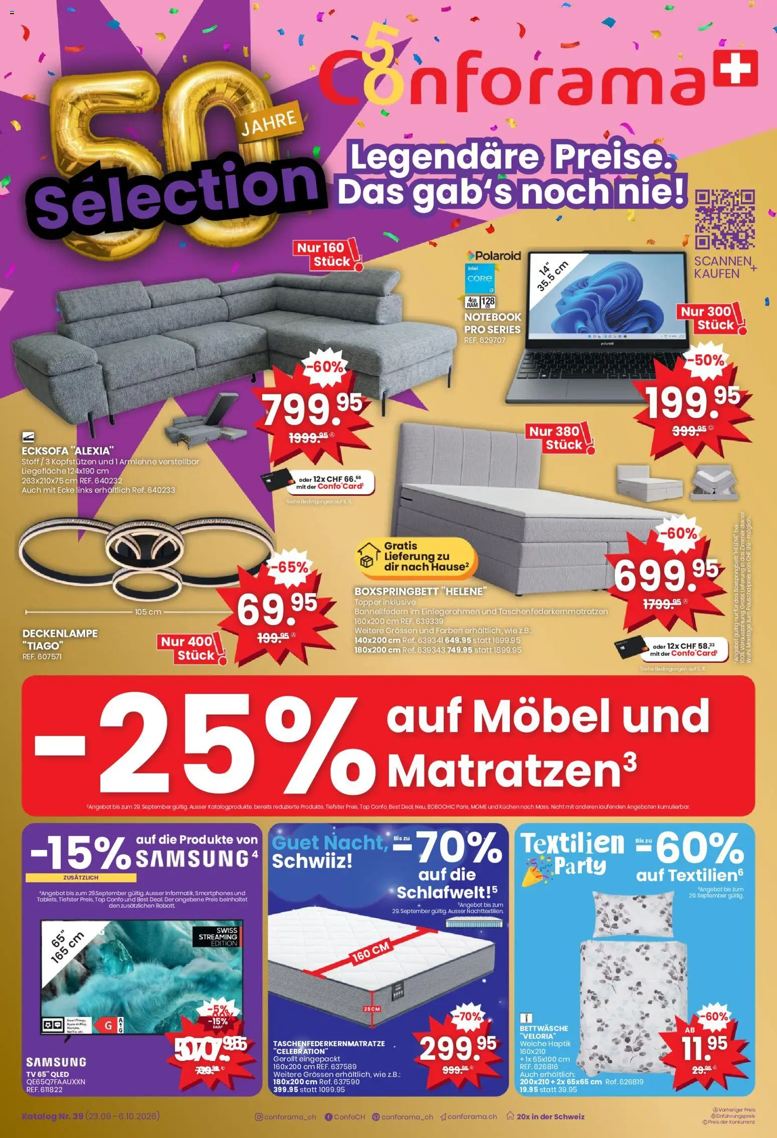Conforama aktionen - Seite 1- gültig ab 23.09.2026