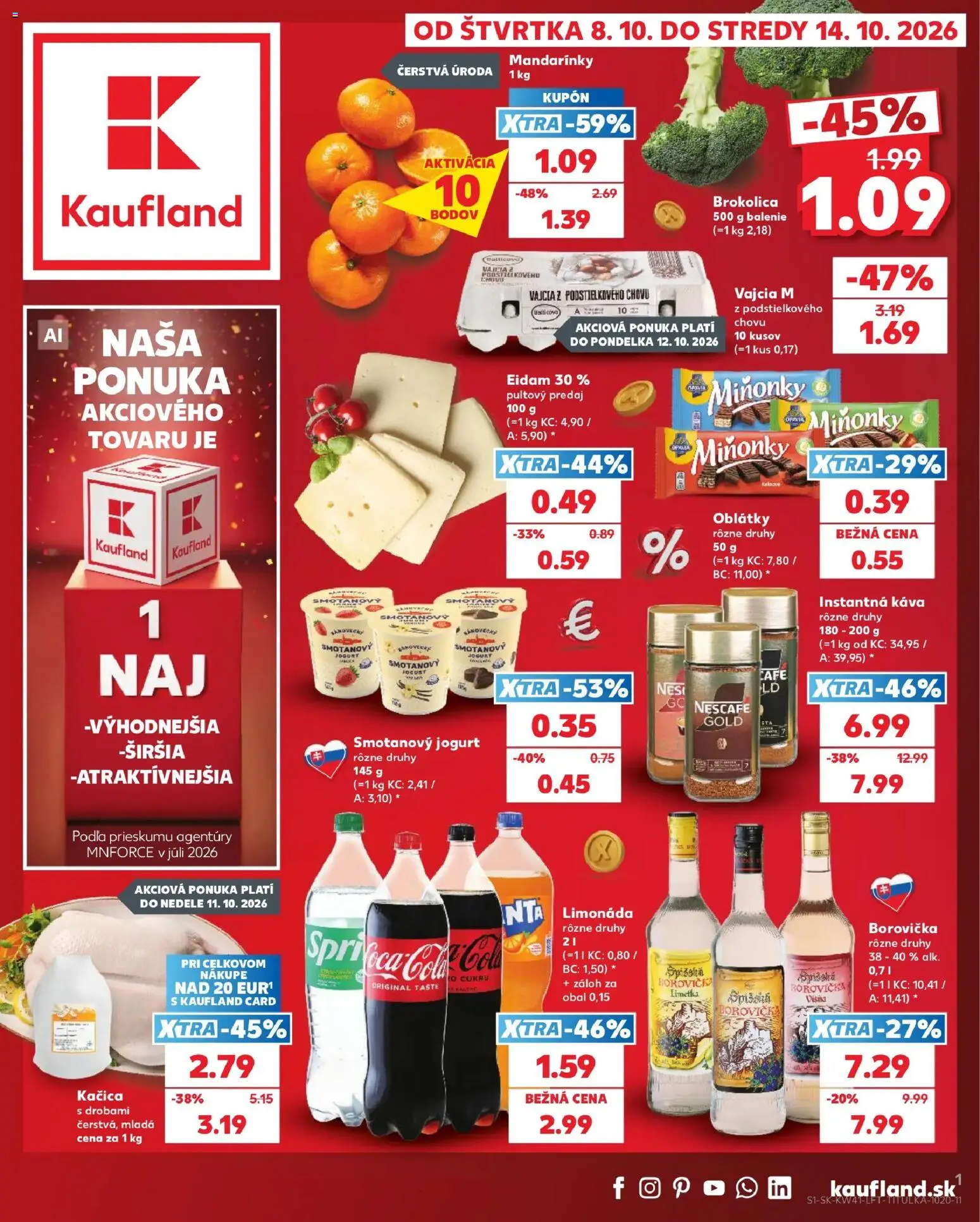 Kaufland SK akciós újság - 1oldal - érvényes 2026.10.08.-tól
